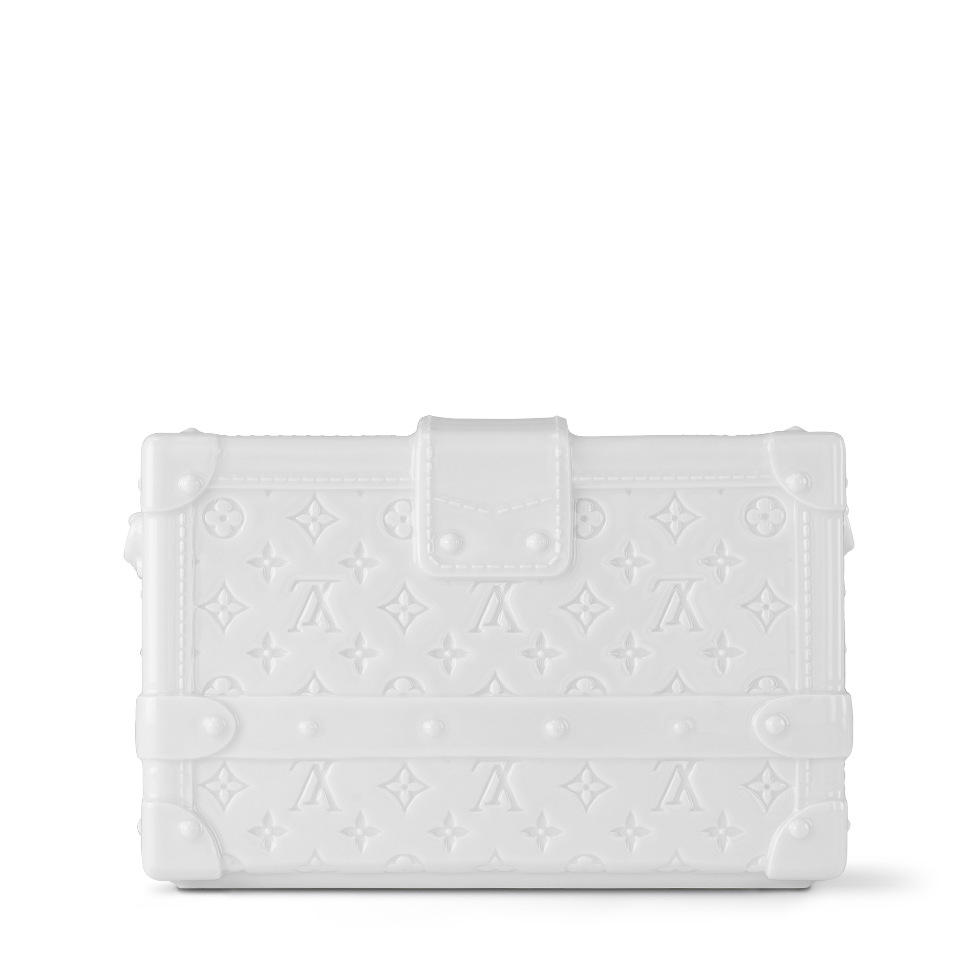 Petite Malle Porcelain 花瓶 Monogram 帆布 in 行李箱、旅行用品及家居精品