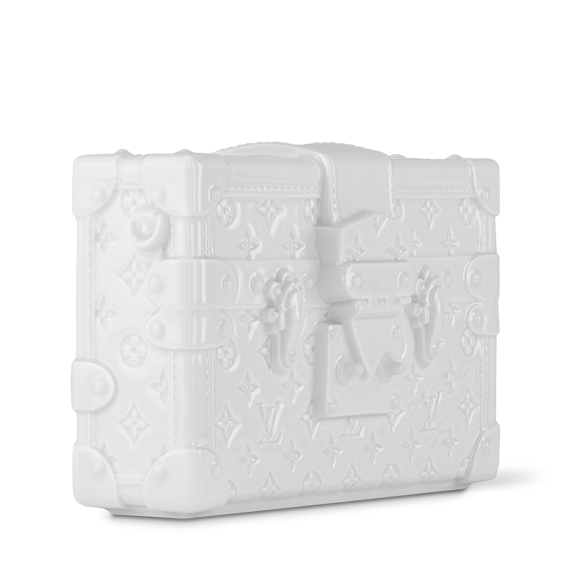 Petite Malle Porcelain 花瓶 Monogram 帆布 in 行李箱、旅行用品及家居精品