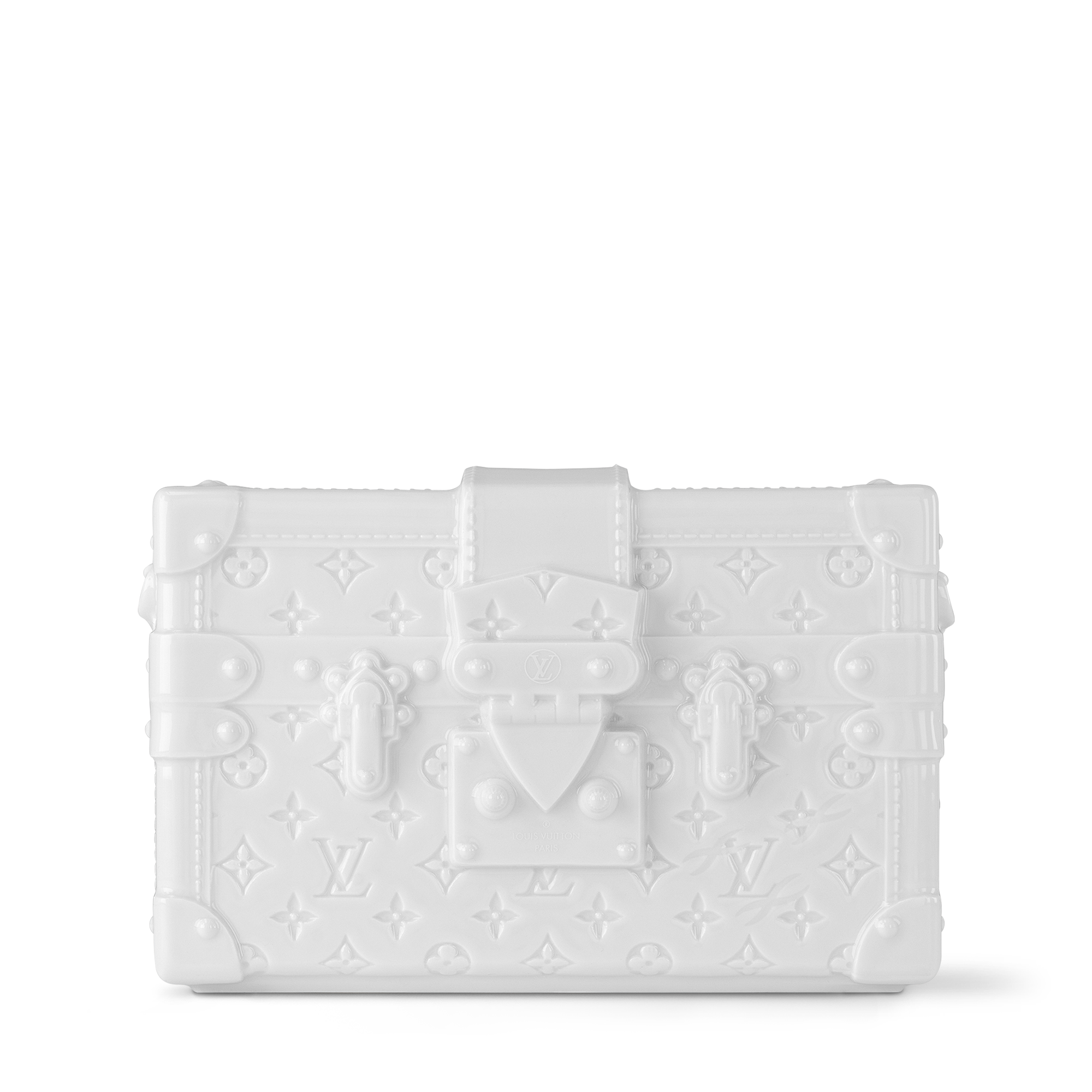 Petite Malle Porcelain 花瓶 Monogram 帆布 in 行李箱、旅行用品及家居精品