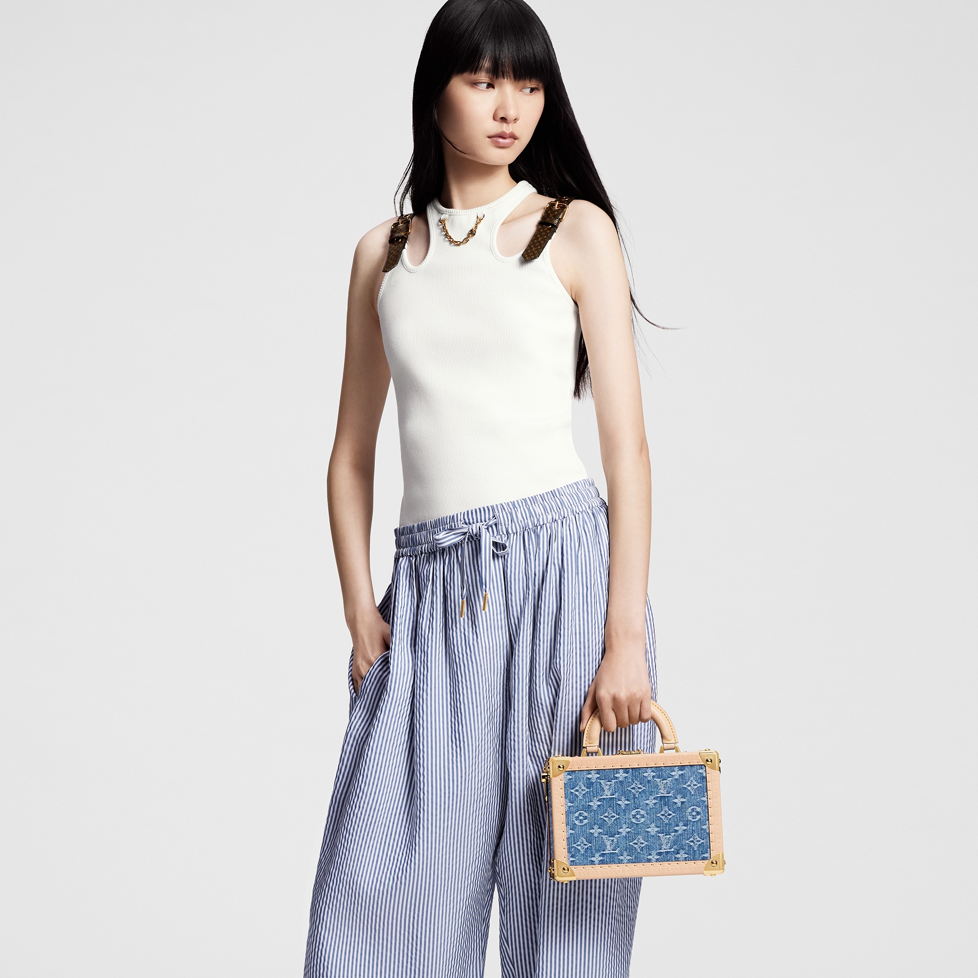 Petite Valise Denim Bleu 其他 Monogram 帆布 in Les Extraordinaires