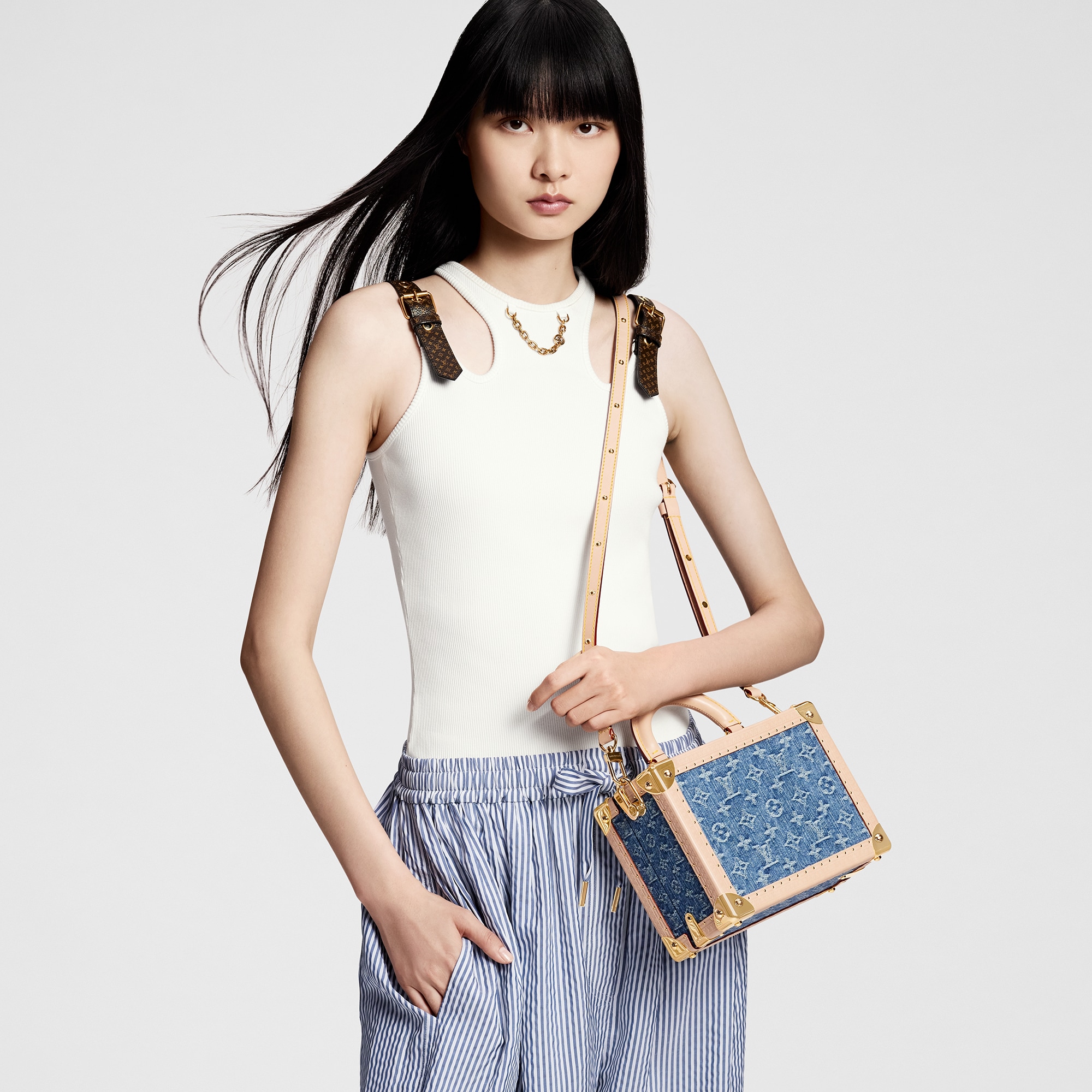 Petite Valise Denim Bleu 其他 Monogram 帆布 in Les Extraordinaires