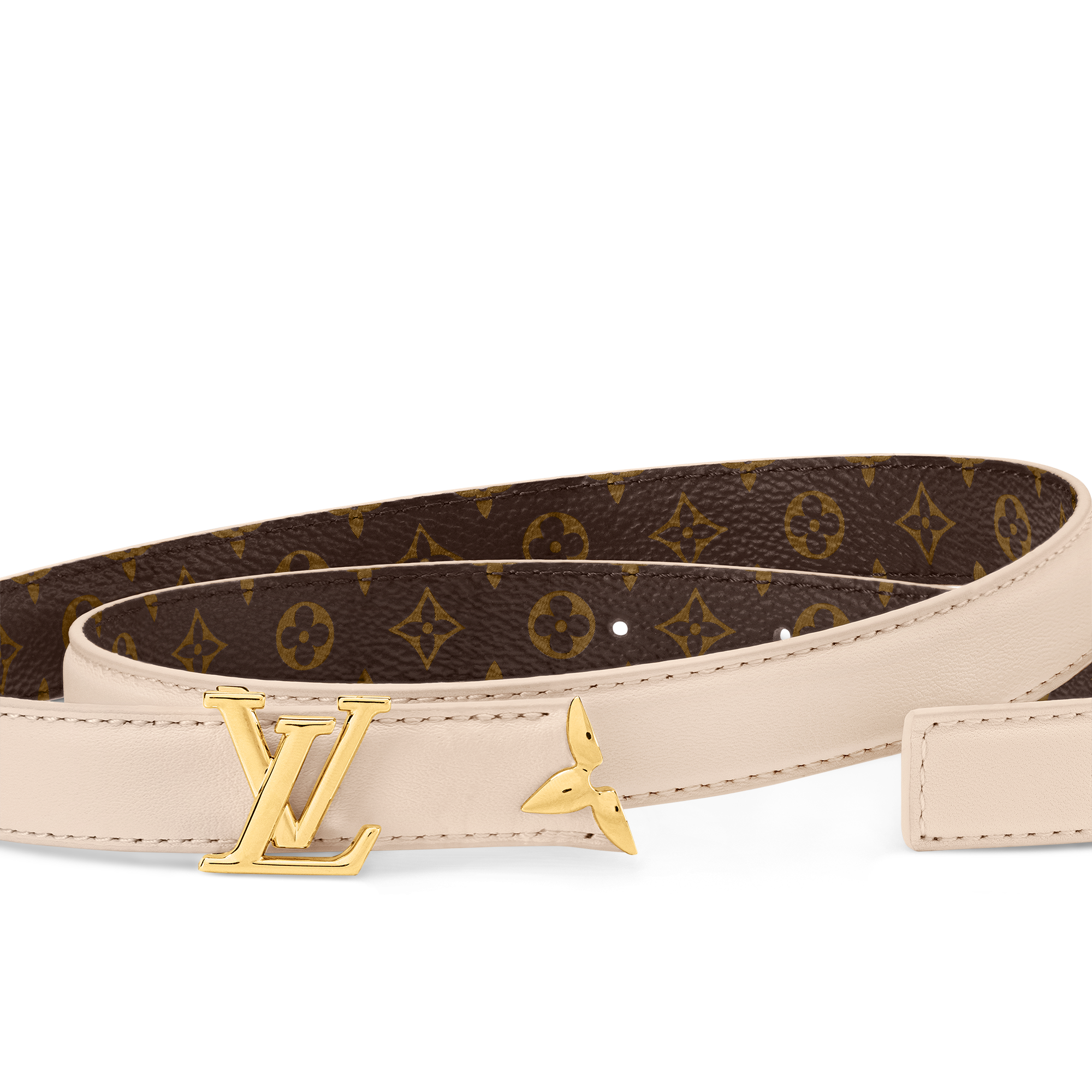Pretty LV 20毫米雙面皮帶 Monogram 帆布 in 女士