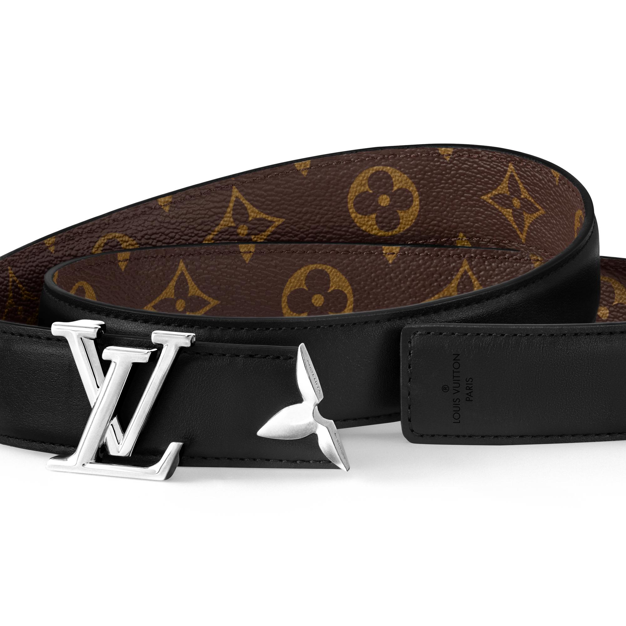 Pretty LV 30毫米雙面皮帶 Monogram 帆布 in 女士