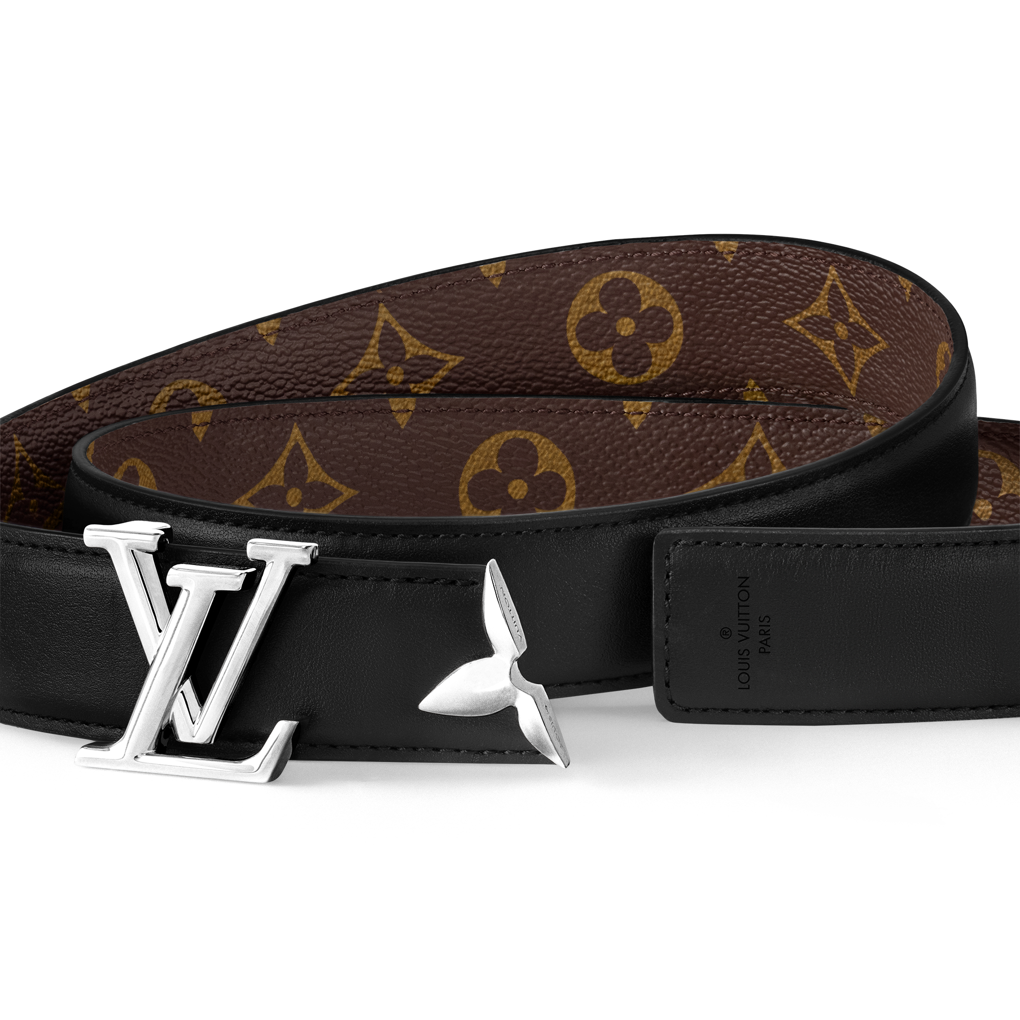 Pretty LV 30毫米雙面皮帶 Monogram 帆布 in 女士