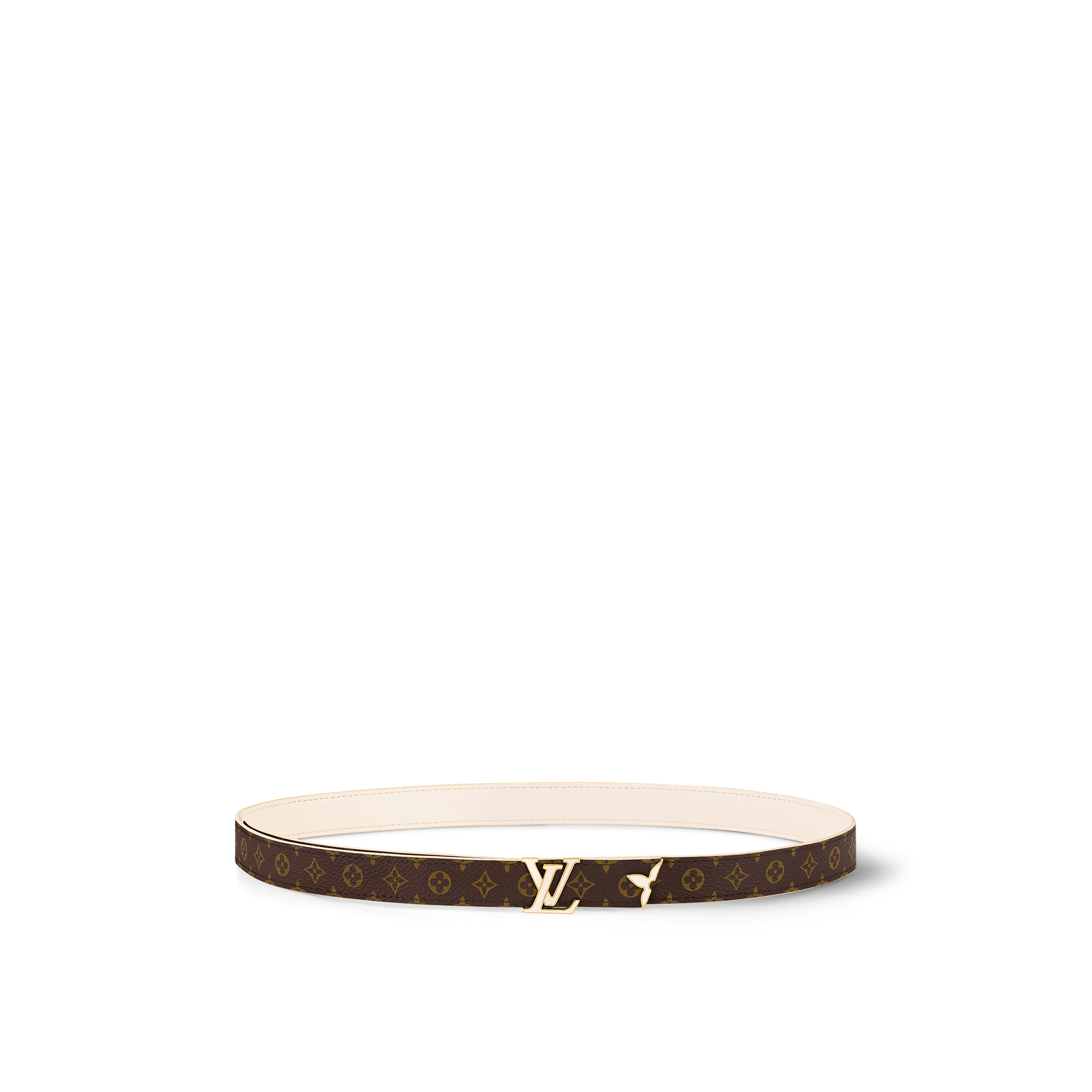 Pretty LV Enamel 20毫米雙面皮帶 Monogram 帆布 in 女士