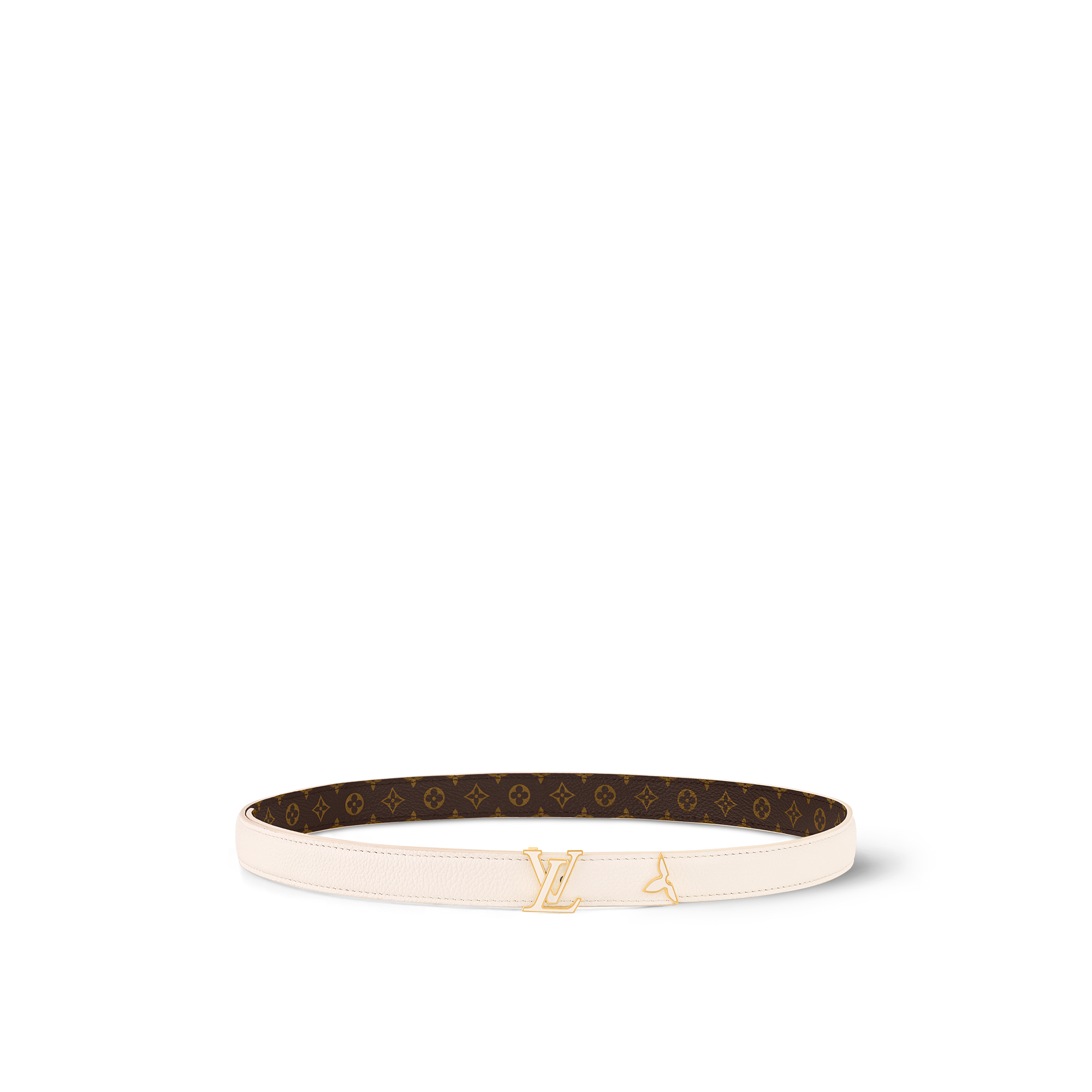 Pretty LV Enamel 20毫米雙面皮帶 Monogram 帆布 in 女士