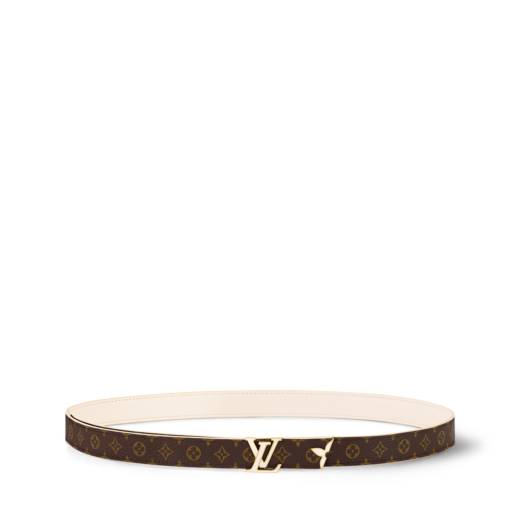 Pretty LV Enamel 20毫米雙面皮帶 Monogram 帆布 in 女士