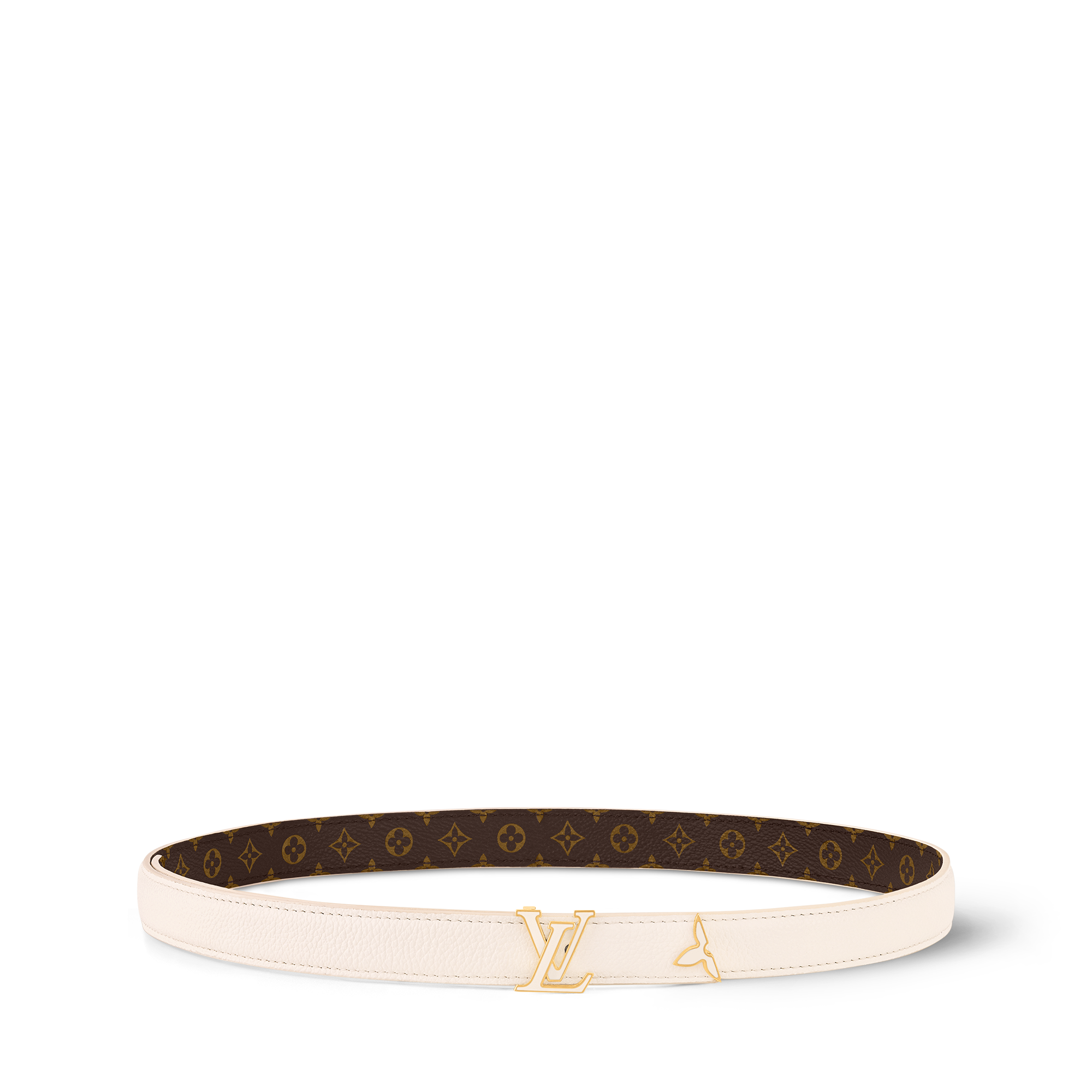 Pretty LV Enamel 20毫米雙面皮帶 Monogram 帆布 in 女士