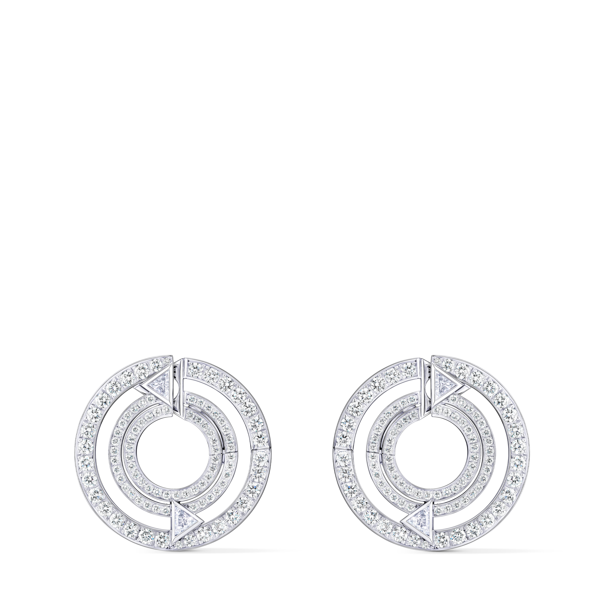 Pure V 環狀耳環 - 配白K金及鑽石  in Les Extraordinaires