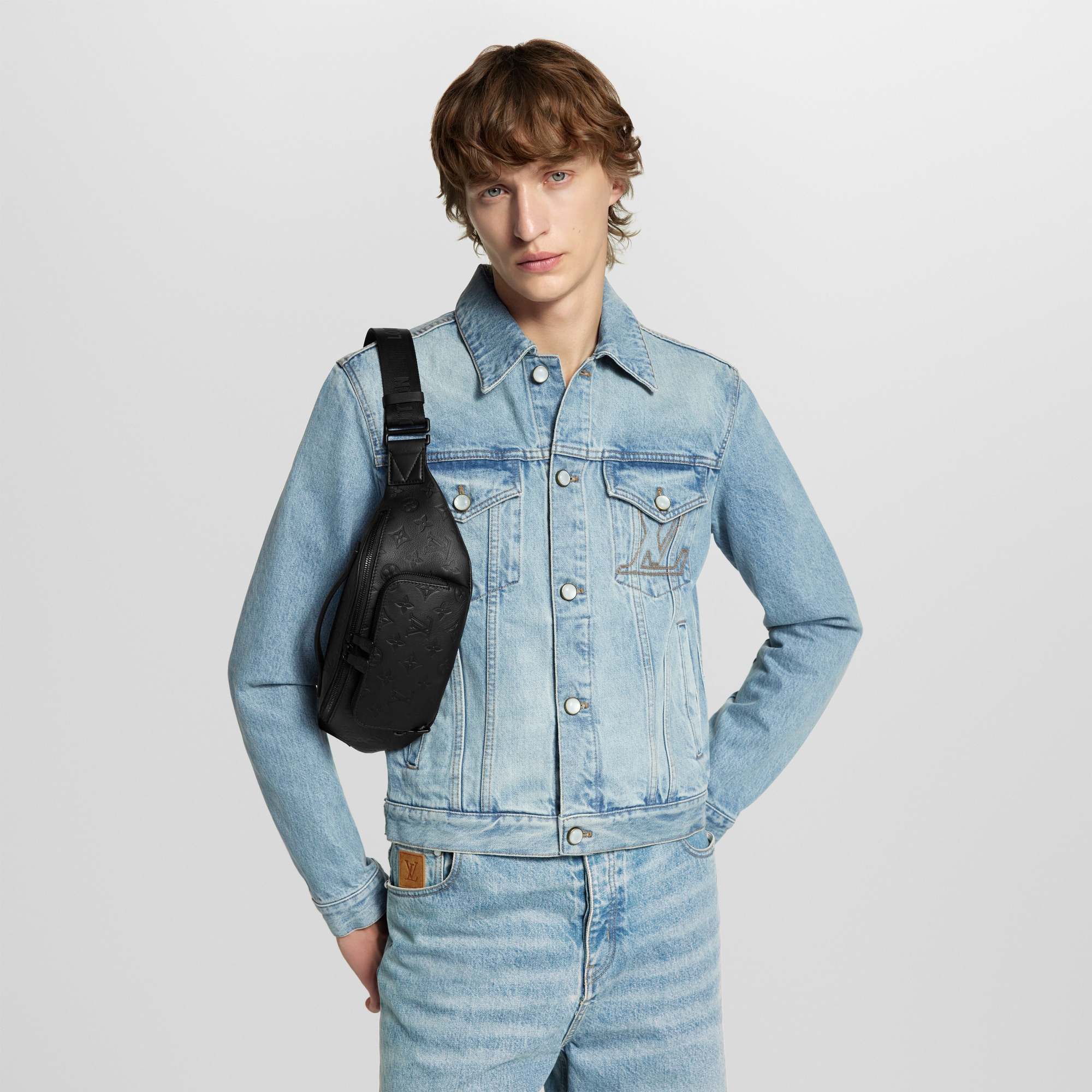 Rush 腰包 Monogram Shadow 皮革 in 男士