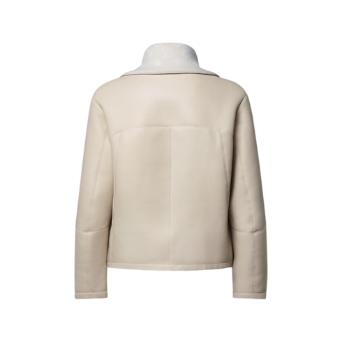 羊毛皮運動上衣 back view