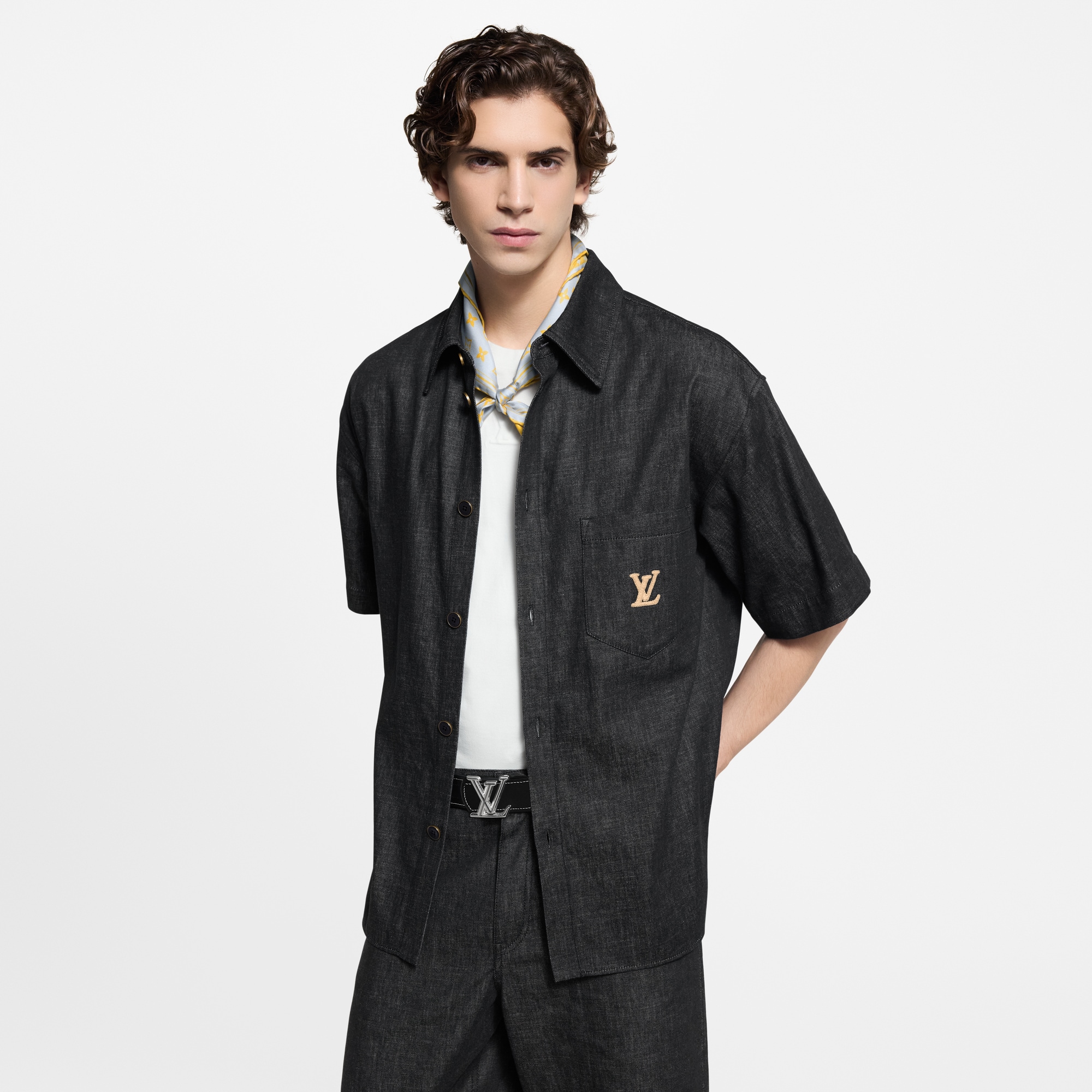 短袖 Chambray 襯衫  in 男士