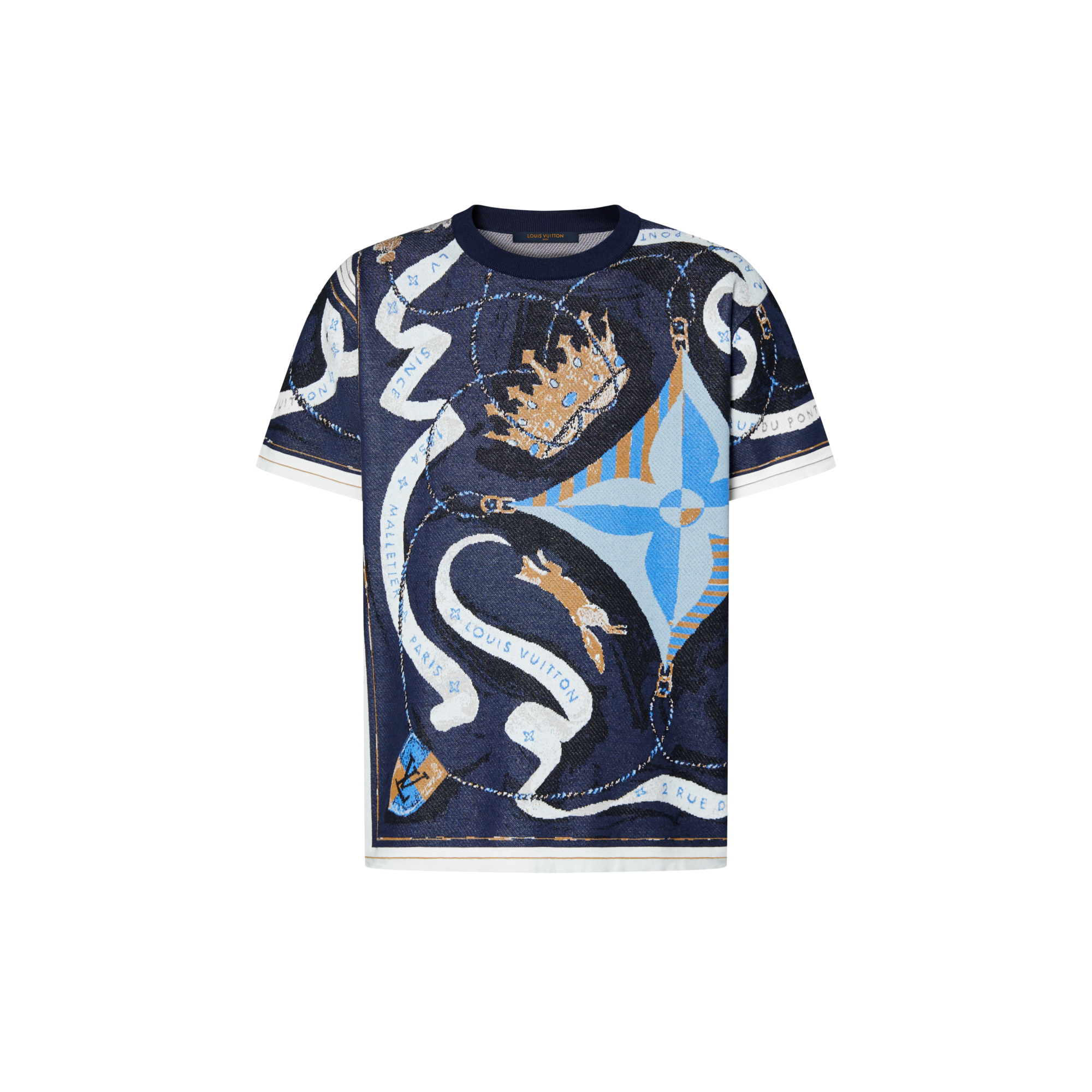 短袖提花圓領上衣  in 男士