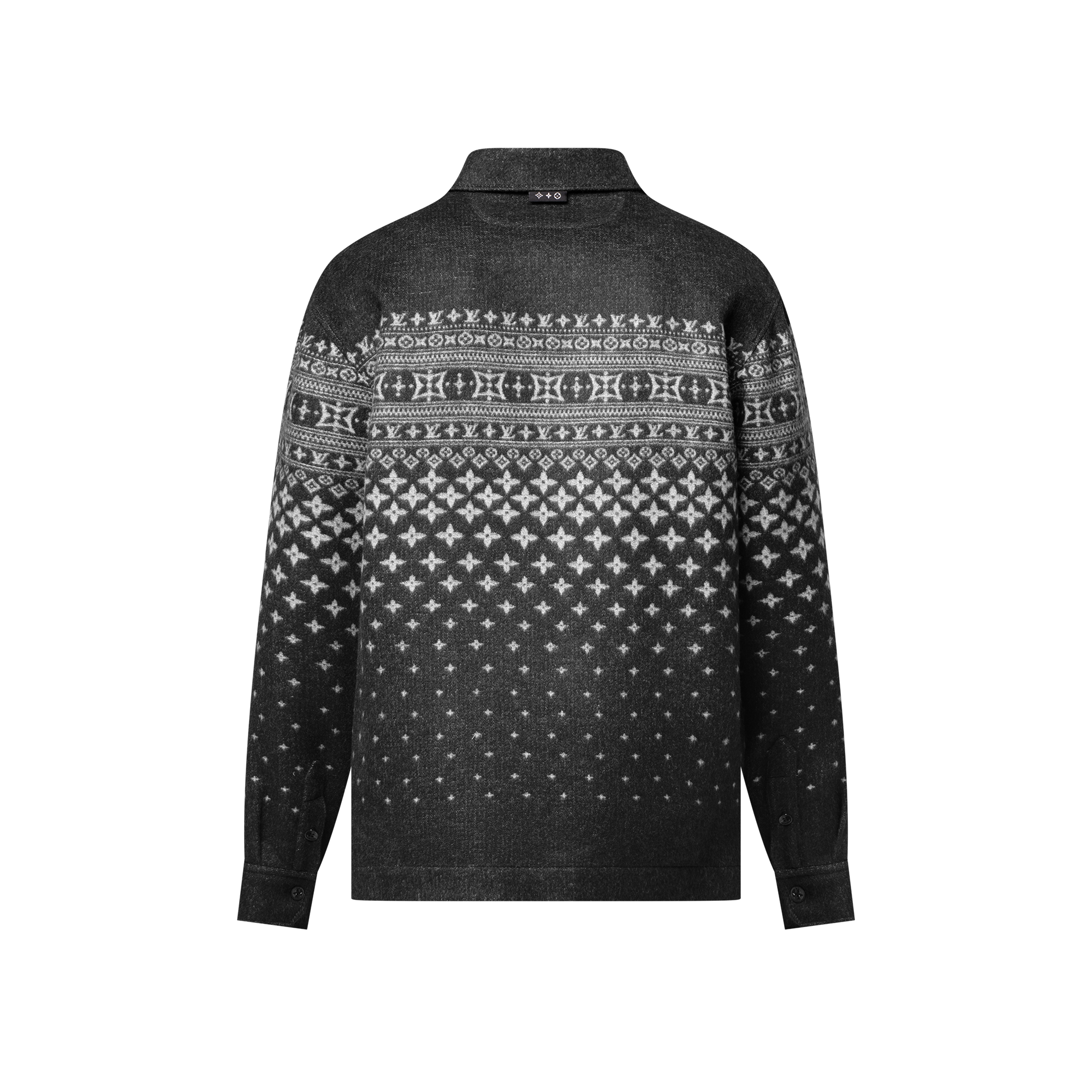 絲質、山羊絨及羊毛混紡雙面提花襯衫外套  in 男士