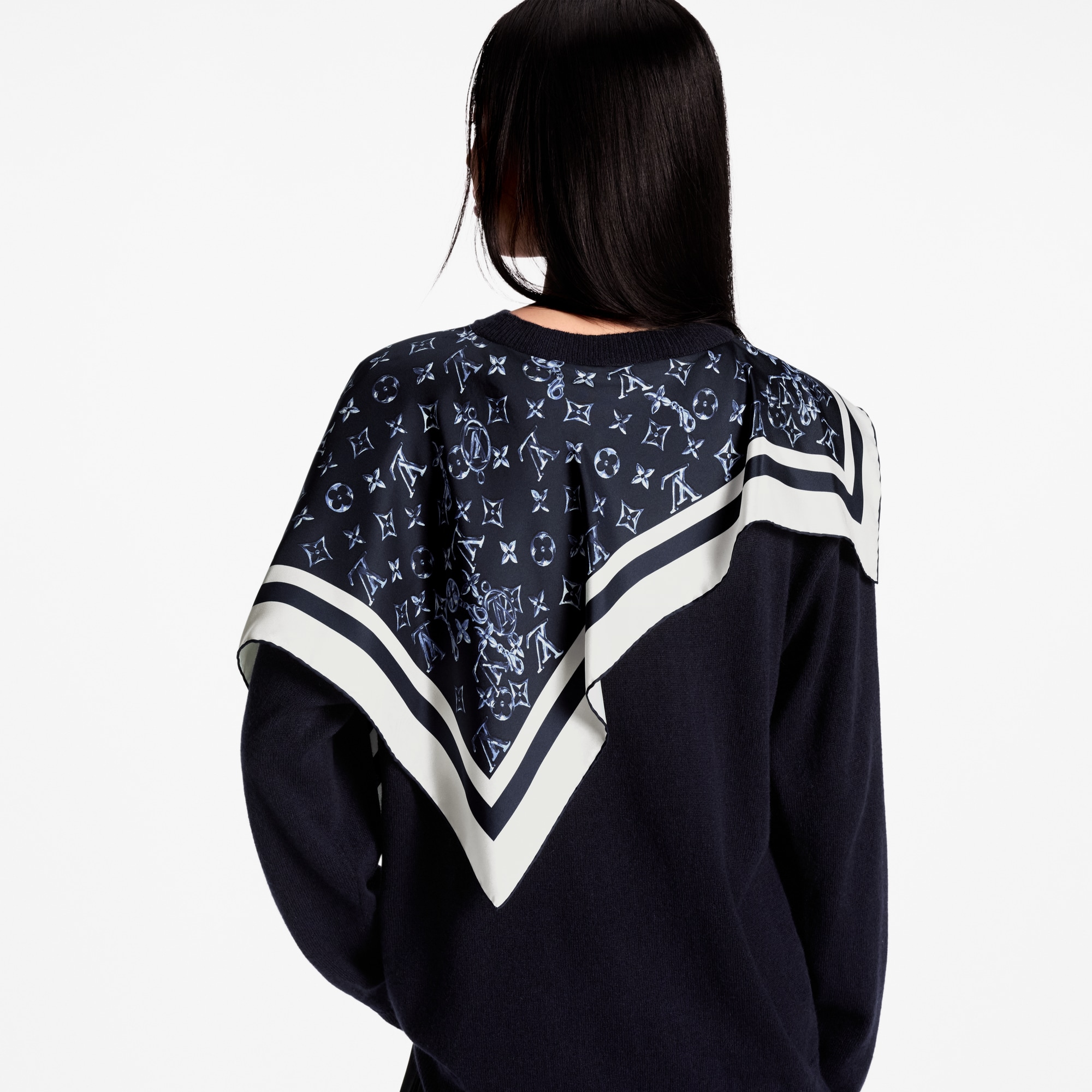 絲質嵌飾山羊絨套頭衫  in 女士