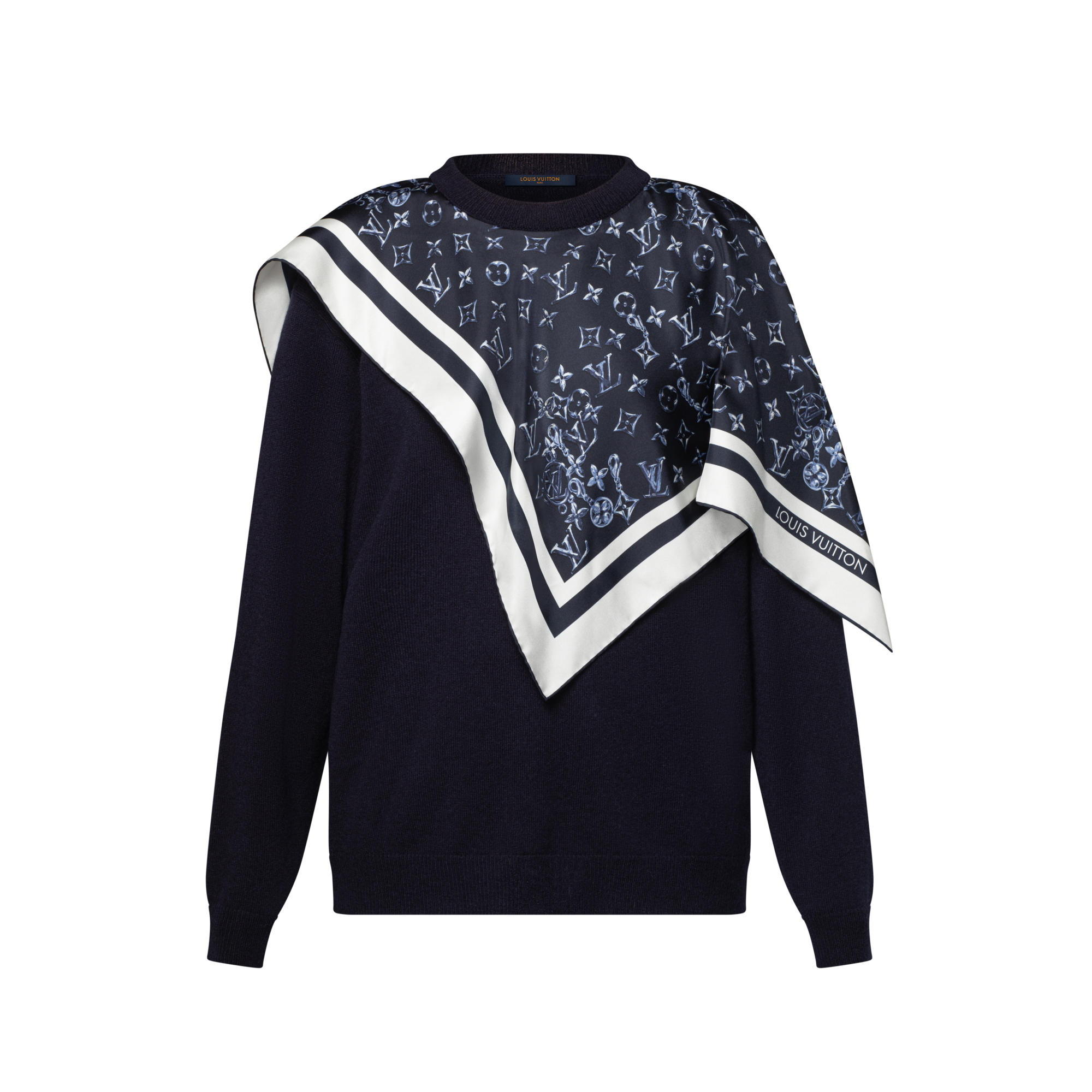 絲質嵌飾山羊絨套頭衫  in 女士