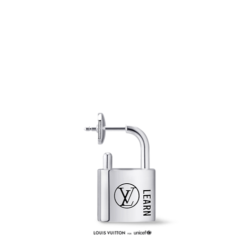 Silver Lockit 純銀黑色亮漆耳環 in 珠寶系列's 按類別瀏覽 耳環 collections by Louis Vuitton (產品縮放)