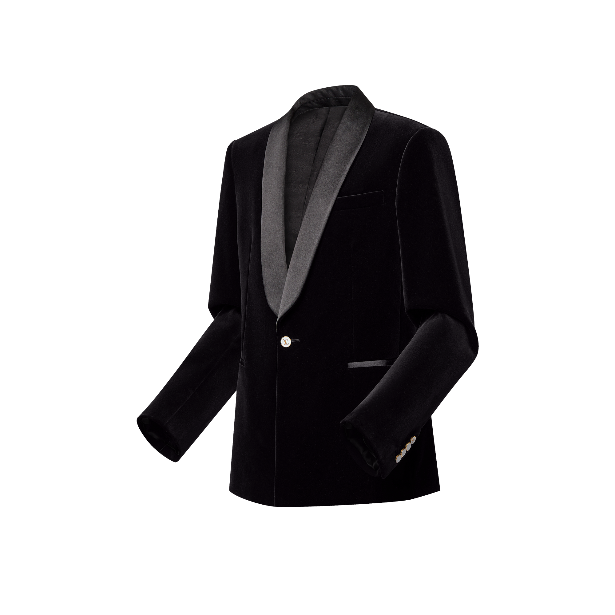 單排扣絲絨禮服外套  in 男士
