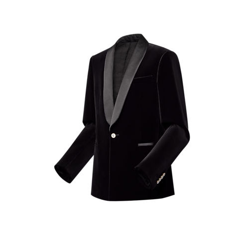 單排扣絲絨禮服外套 in 男士's 時裝系列 西裝外套 collections by Louis Vuitton (產品縮放)
