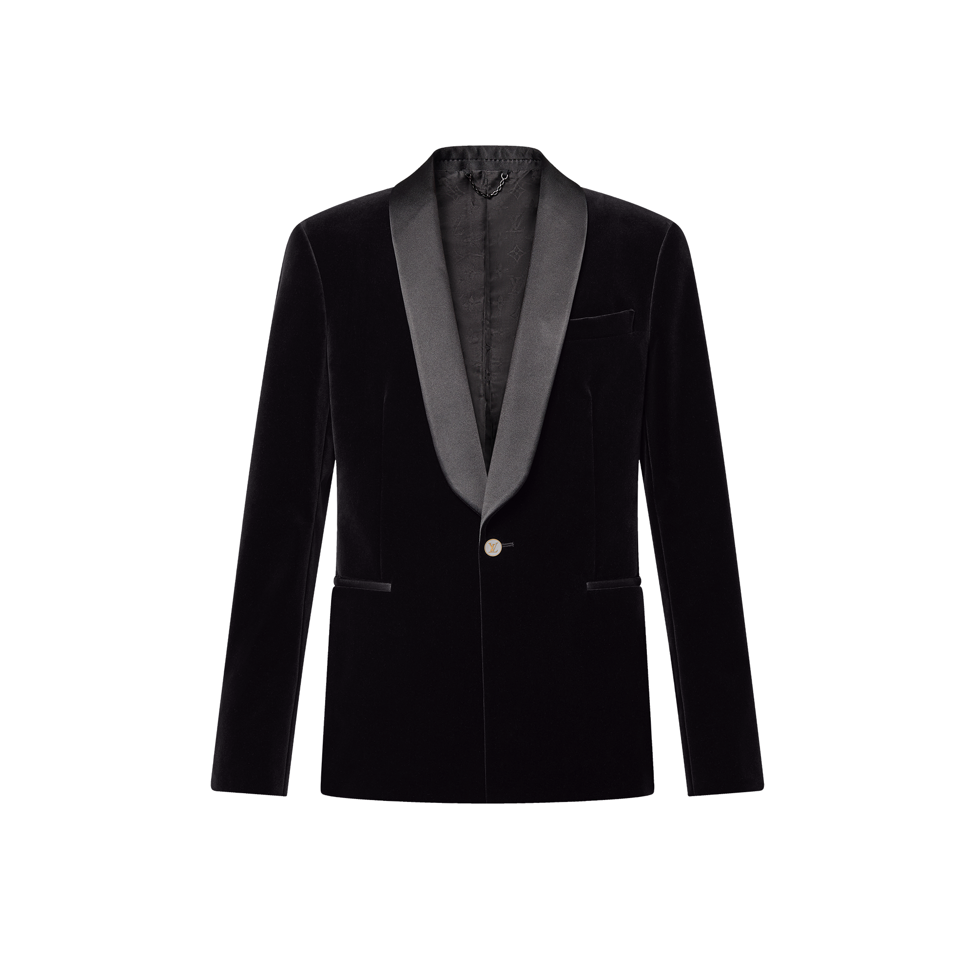 單排扣絲絨禮服外套  in 男士