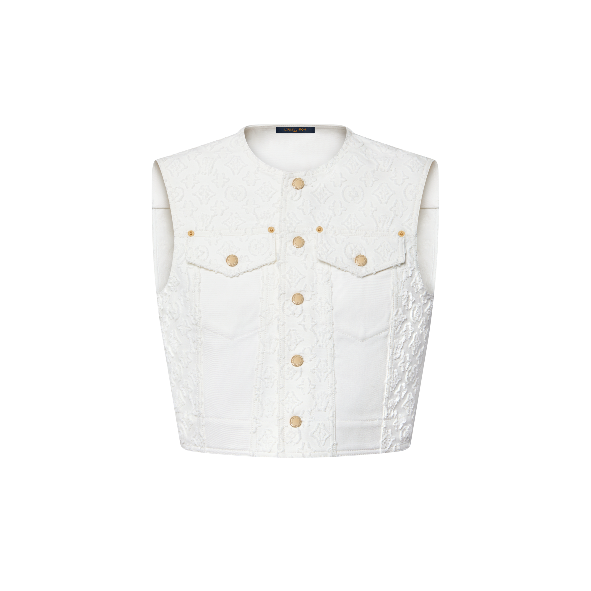 Monogram Fil Coupé 法式刺繡無袖牛仔外套  in 女士