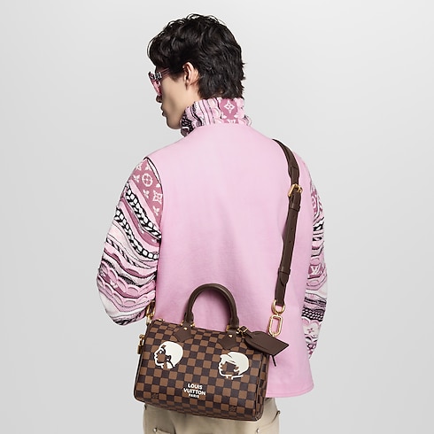 Speedy 25 Bandoulière Damier Ebène 帆布 in 時尚包包及小型皮件's 男士時尚包包 全新系列 collections by Louis Vuitton (產品縮放)