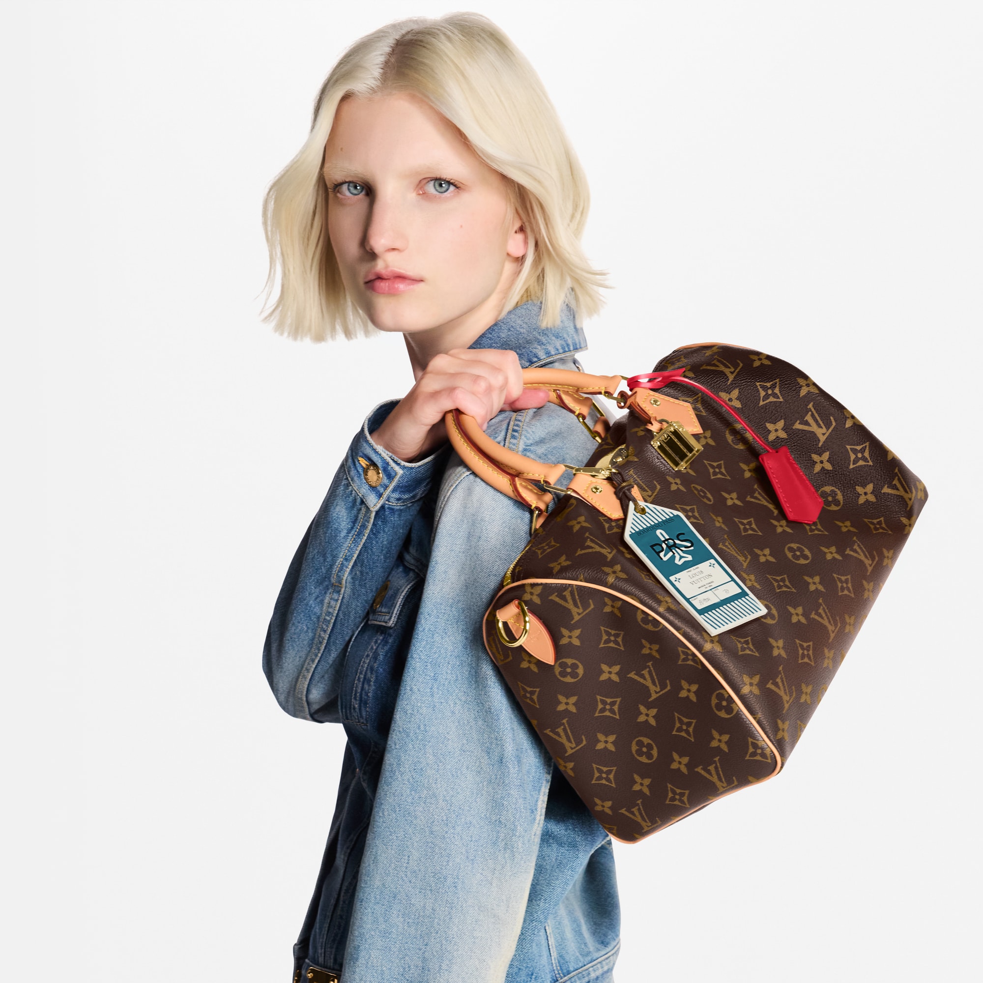 Speedy Soft 30 Crafty Monogram 帆布 in 女士