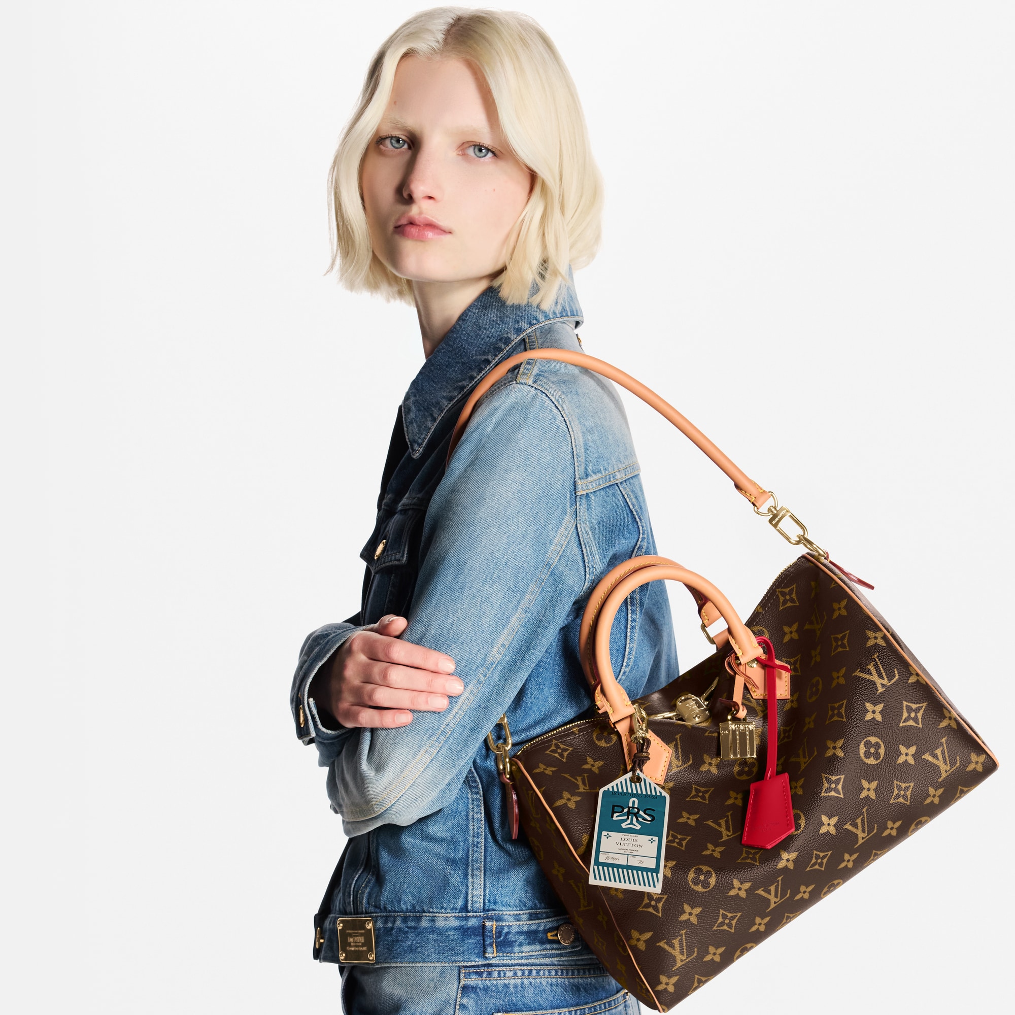 Speedy Soft 30 Crafty Monogram 帆布 in 女士