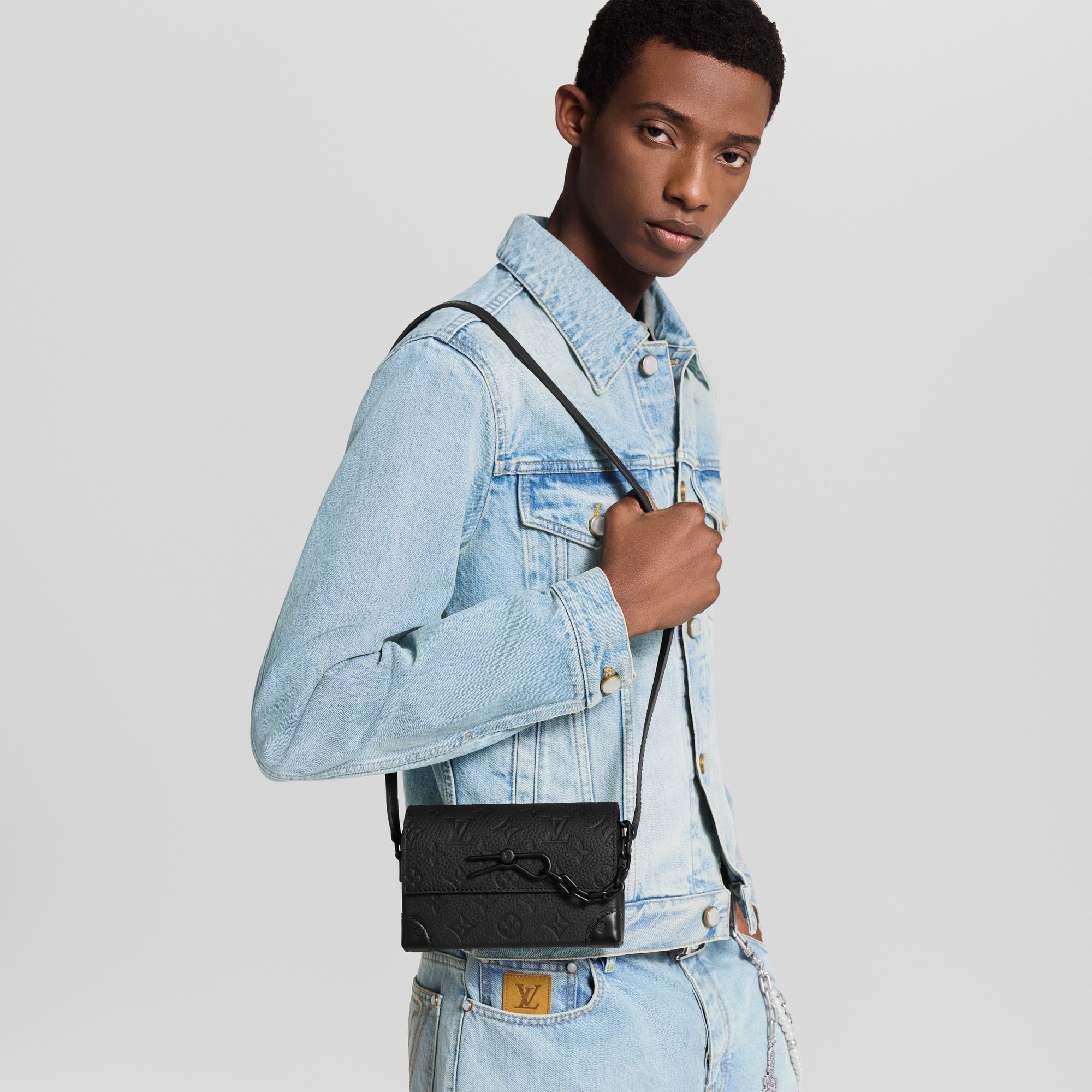 Steamer 隨身錢包 Monogram Taurillon 皮革 in 男士