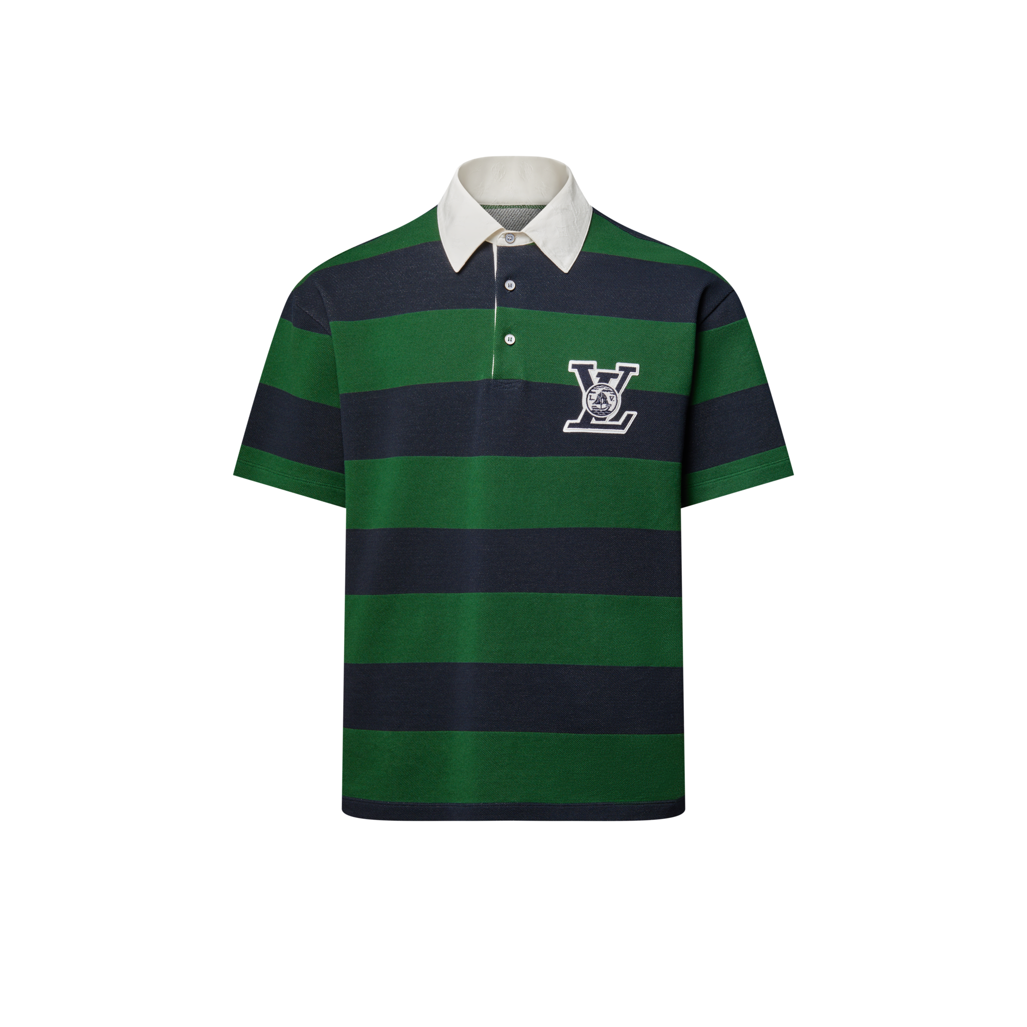 條紋短袖 Polo 衫  in 男士