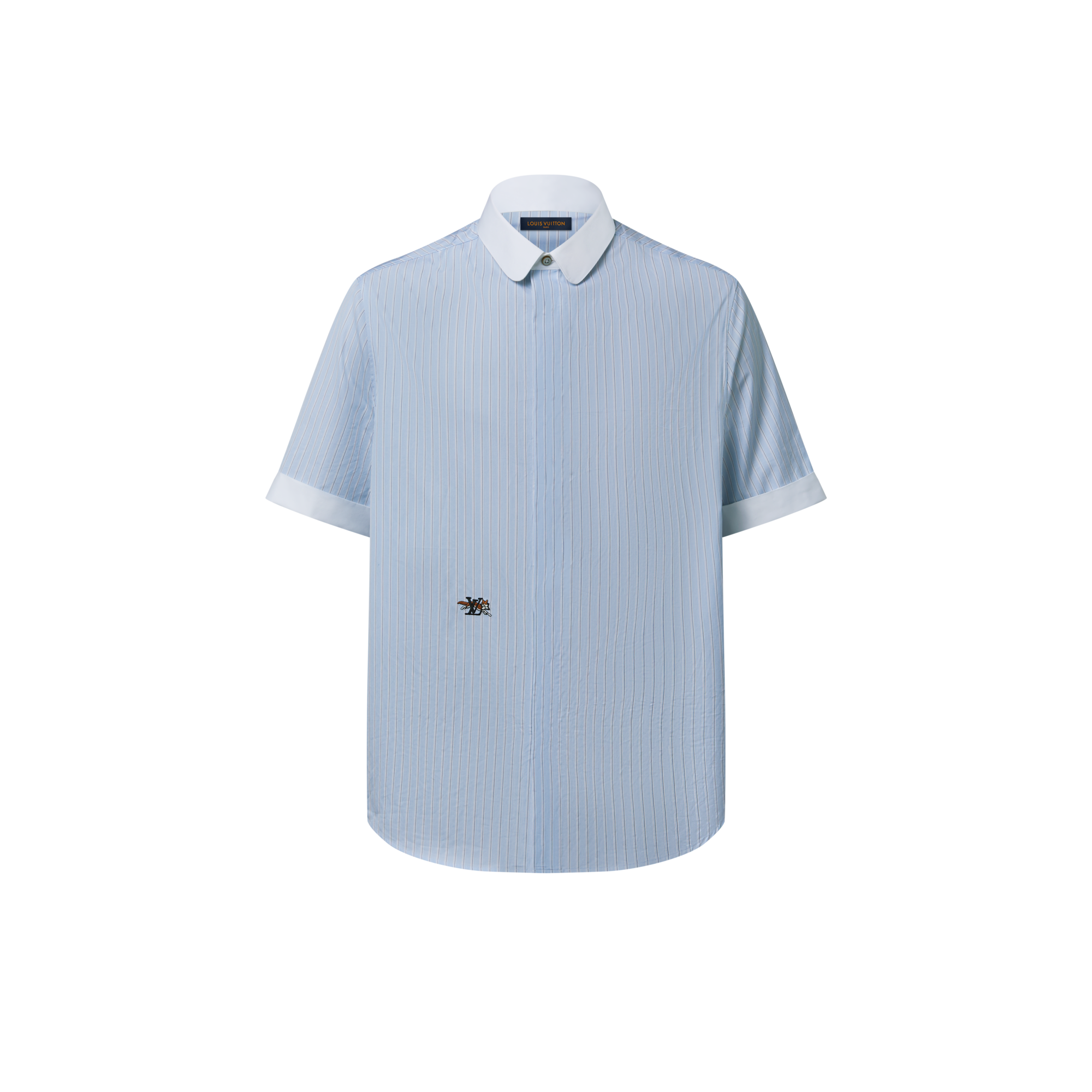 條紋短袖襯衫  in 男士