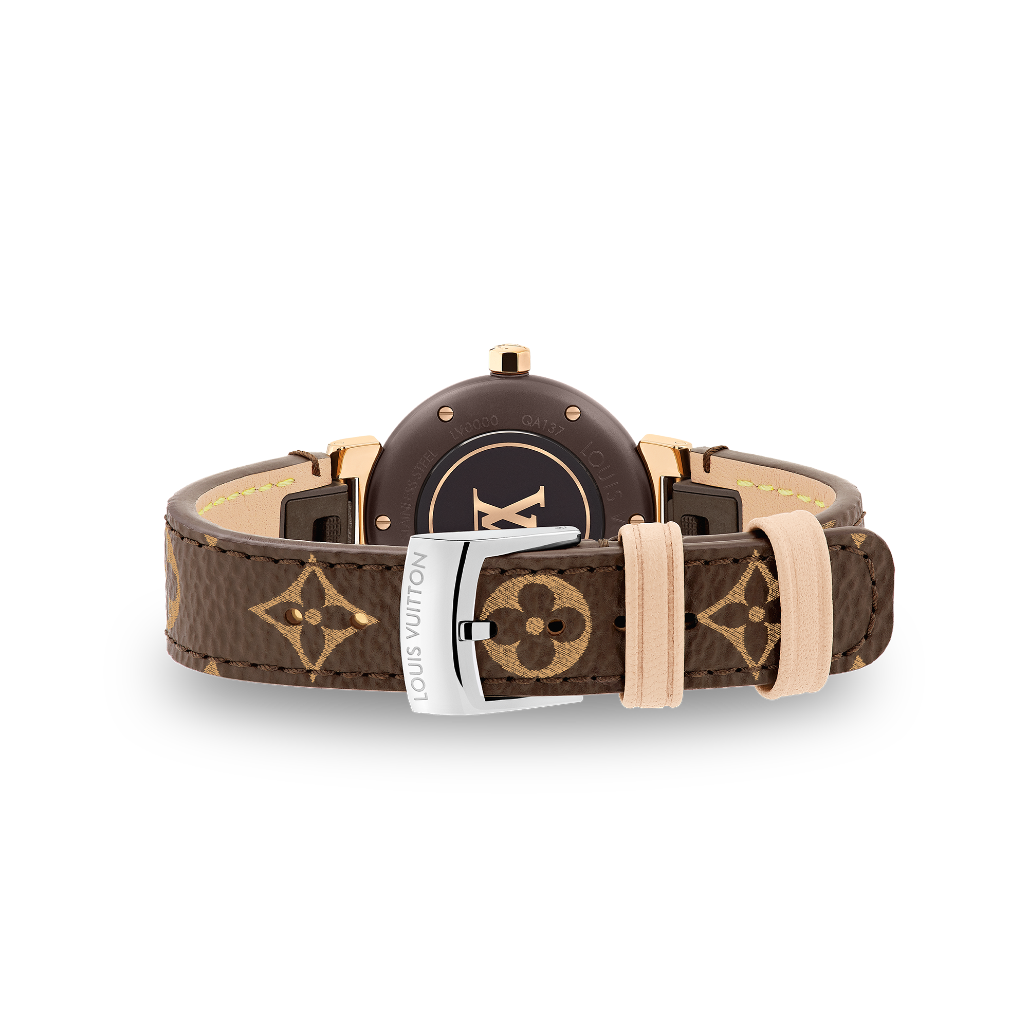 Tambour Monogram - 石英機芯、28毫米、精鋼及玫瑰K金  in 腕錶系列