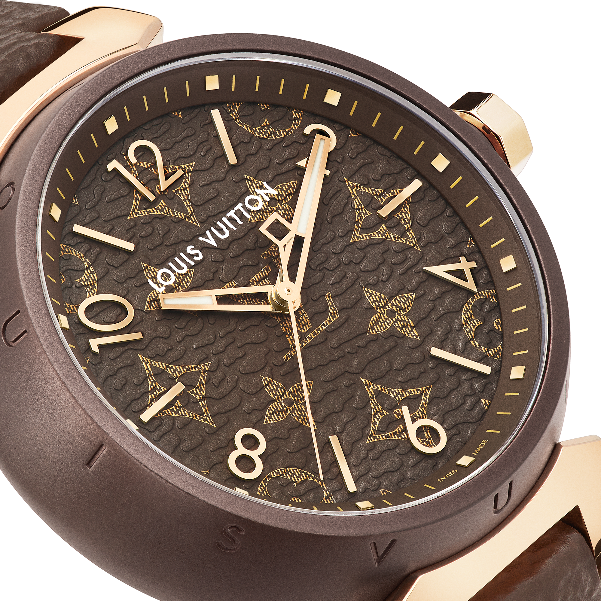 Tambour Monogram - 石英機芯、39.5毫米、精鋼及玫瑰K金  in 腕錶系列