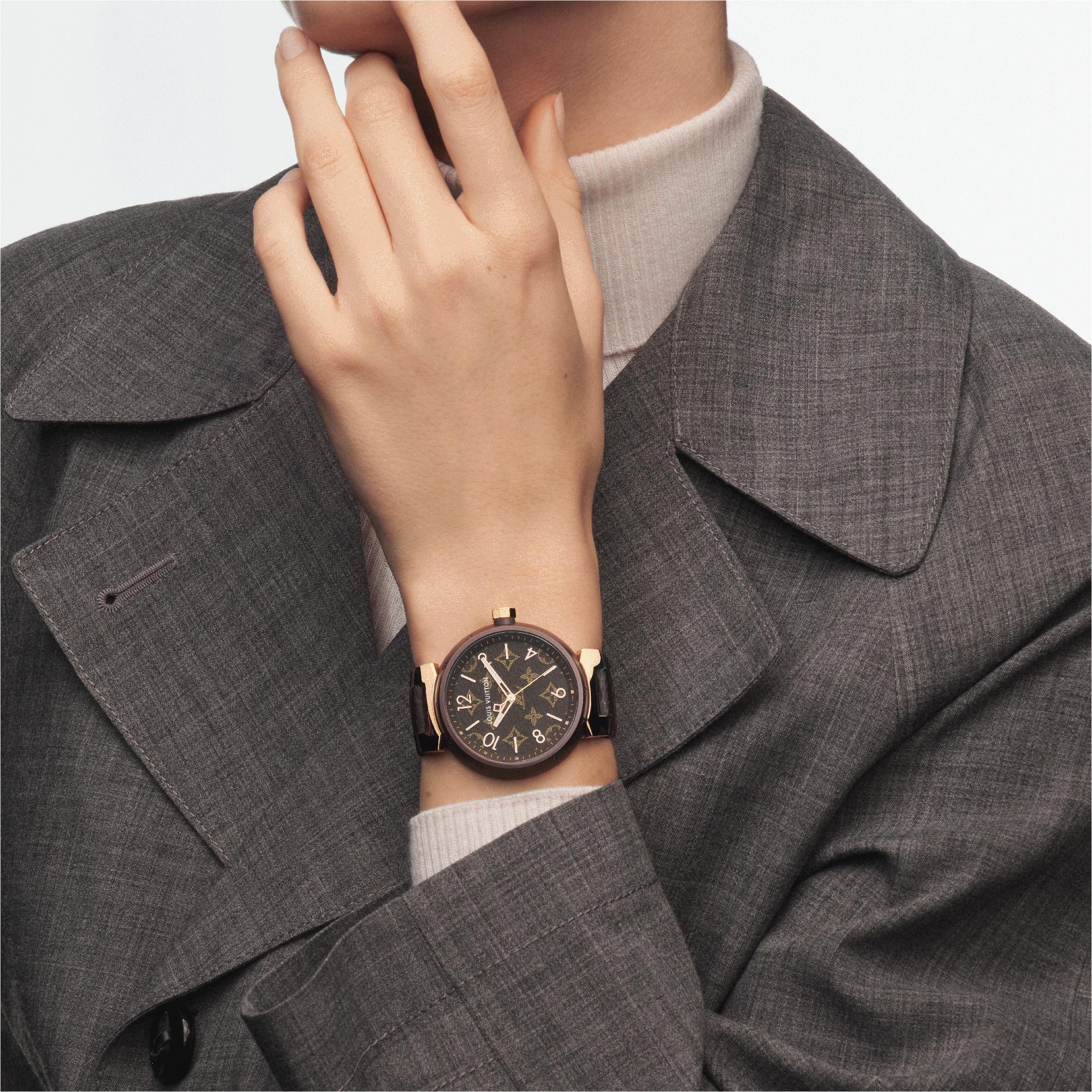 Tambour Monogram - 石英機芯、39.5毫米、精鋼及玫瑰K金  in 腕錶系列