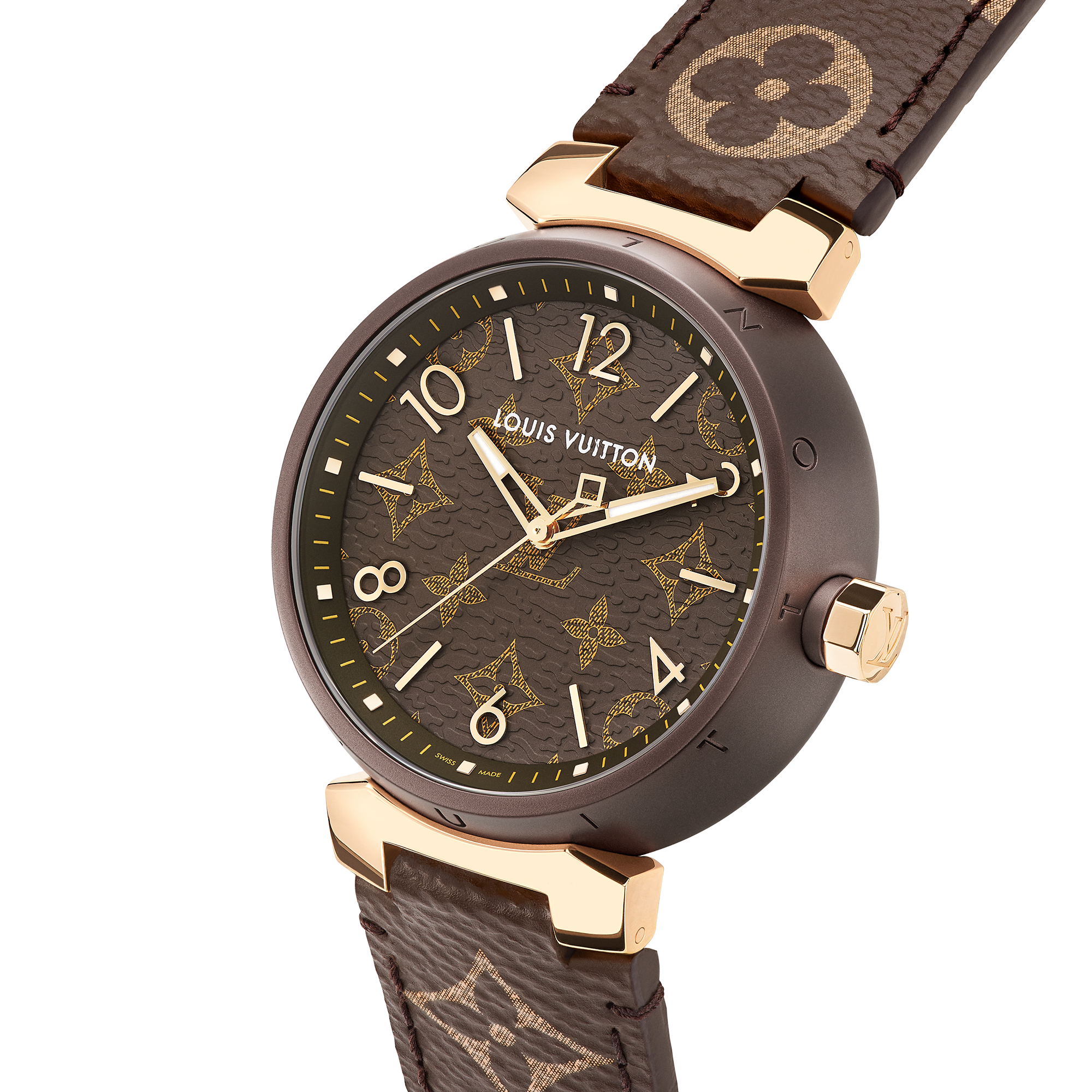 Tambour Monogram - 石英機芯、39.5毫米、精鋼及玫瑰K金  in 腕錶系列