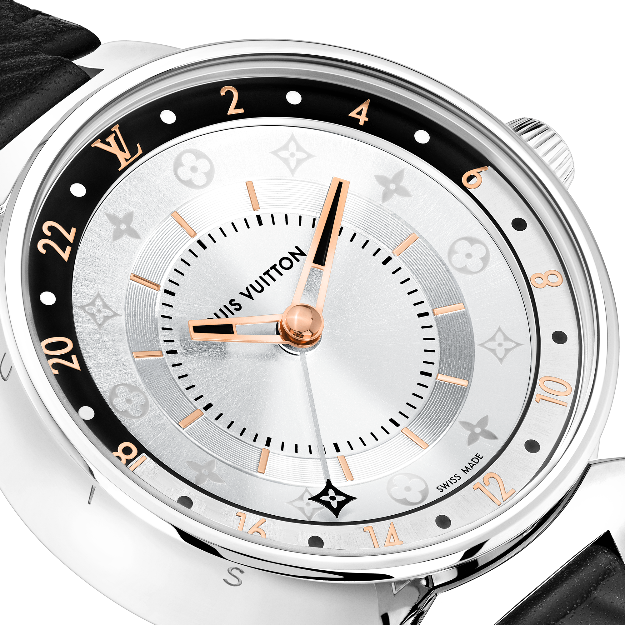 Tambour Moon Dual Time - 石英機芯、35毫米及精鋼  in 腕錶系列
