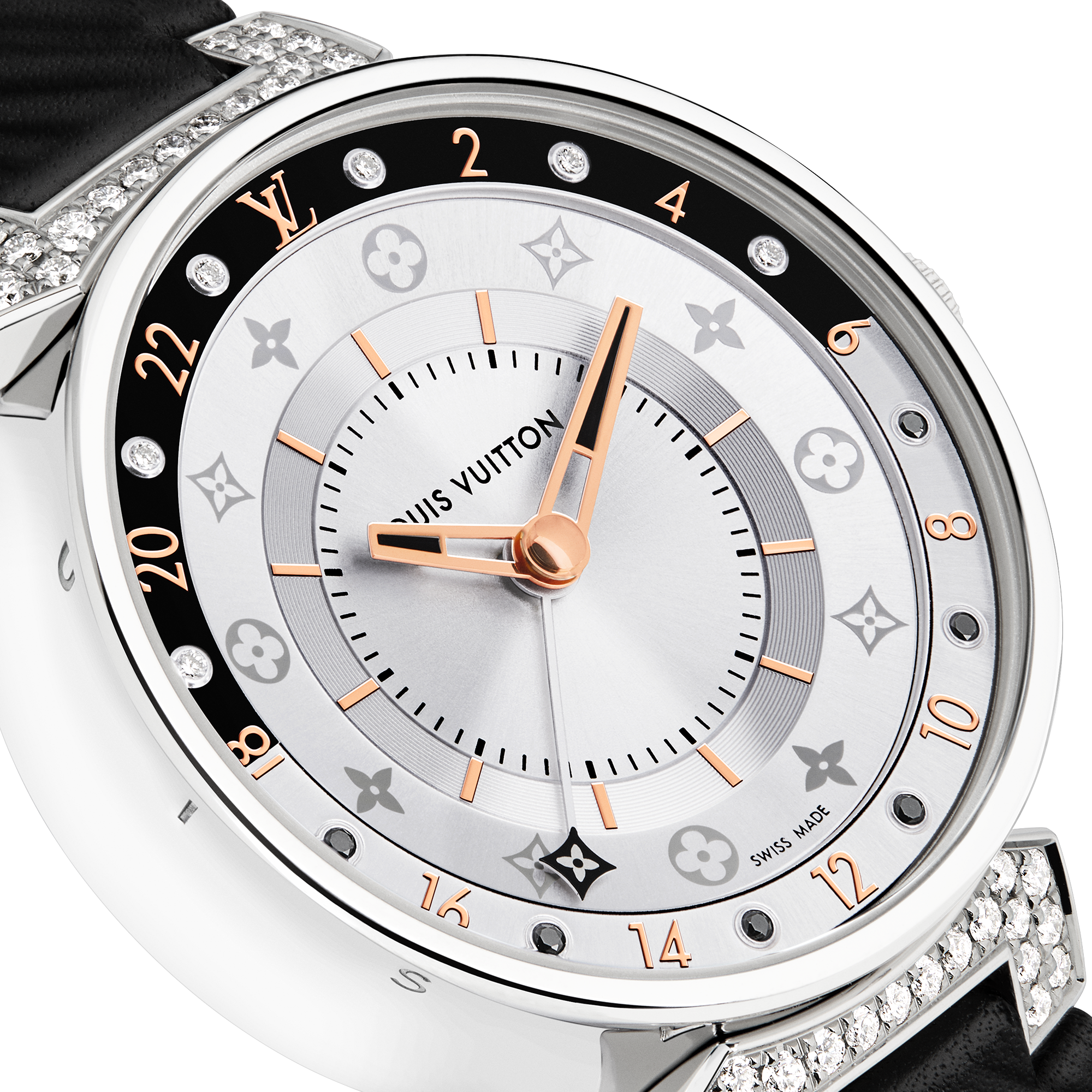 Tambour Moon Dual Time - 石英機芯、35毫米及精鋼  in 腕錶系列