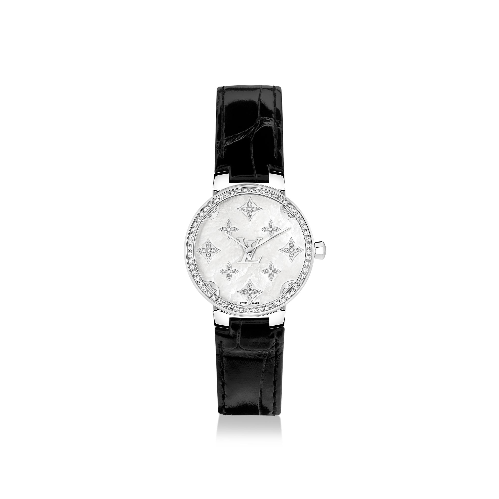 Tambour Slim Monogram Dentelle - 石英機芯、28毫米及鑽石  in 腕錶系列