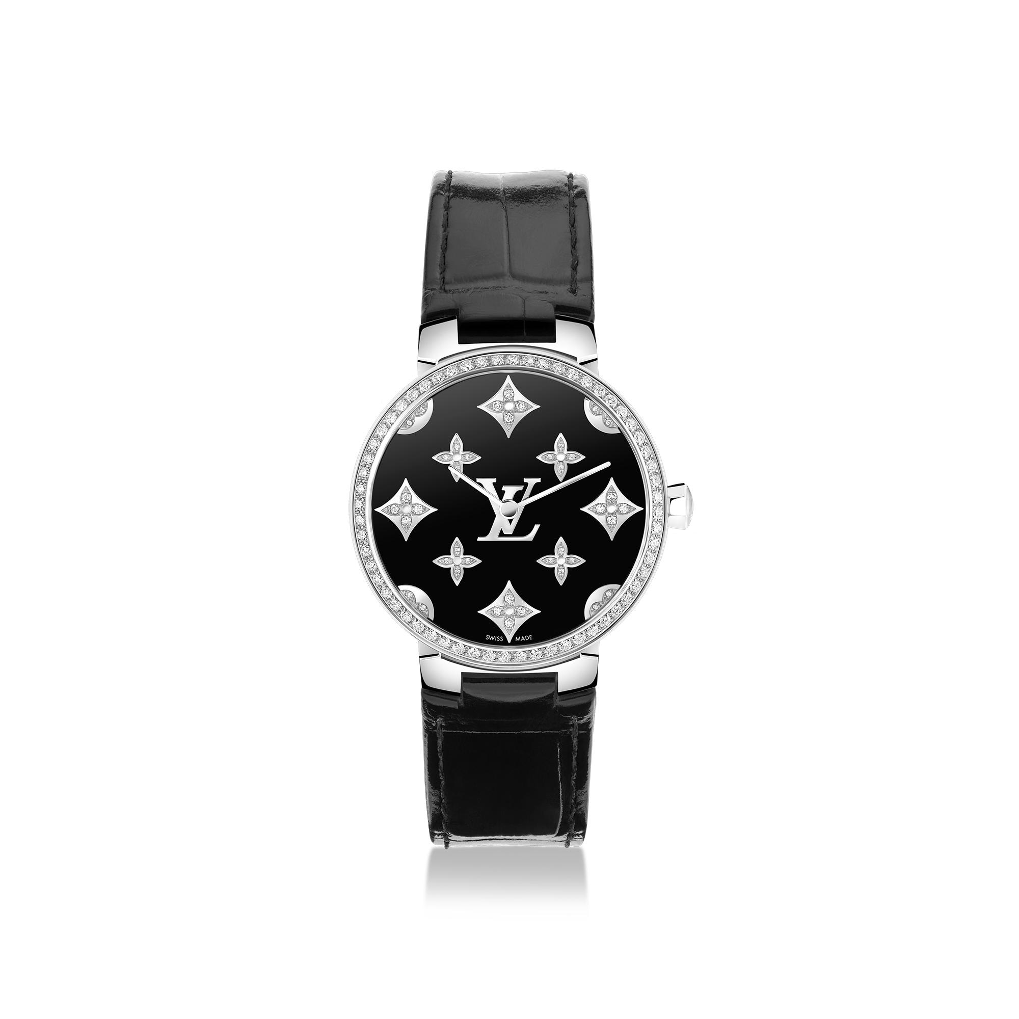 Tambour Slim Monogram Dentelle - 石英機芯、33毫米及鑽石  in 腕錶系列