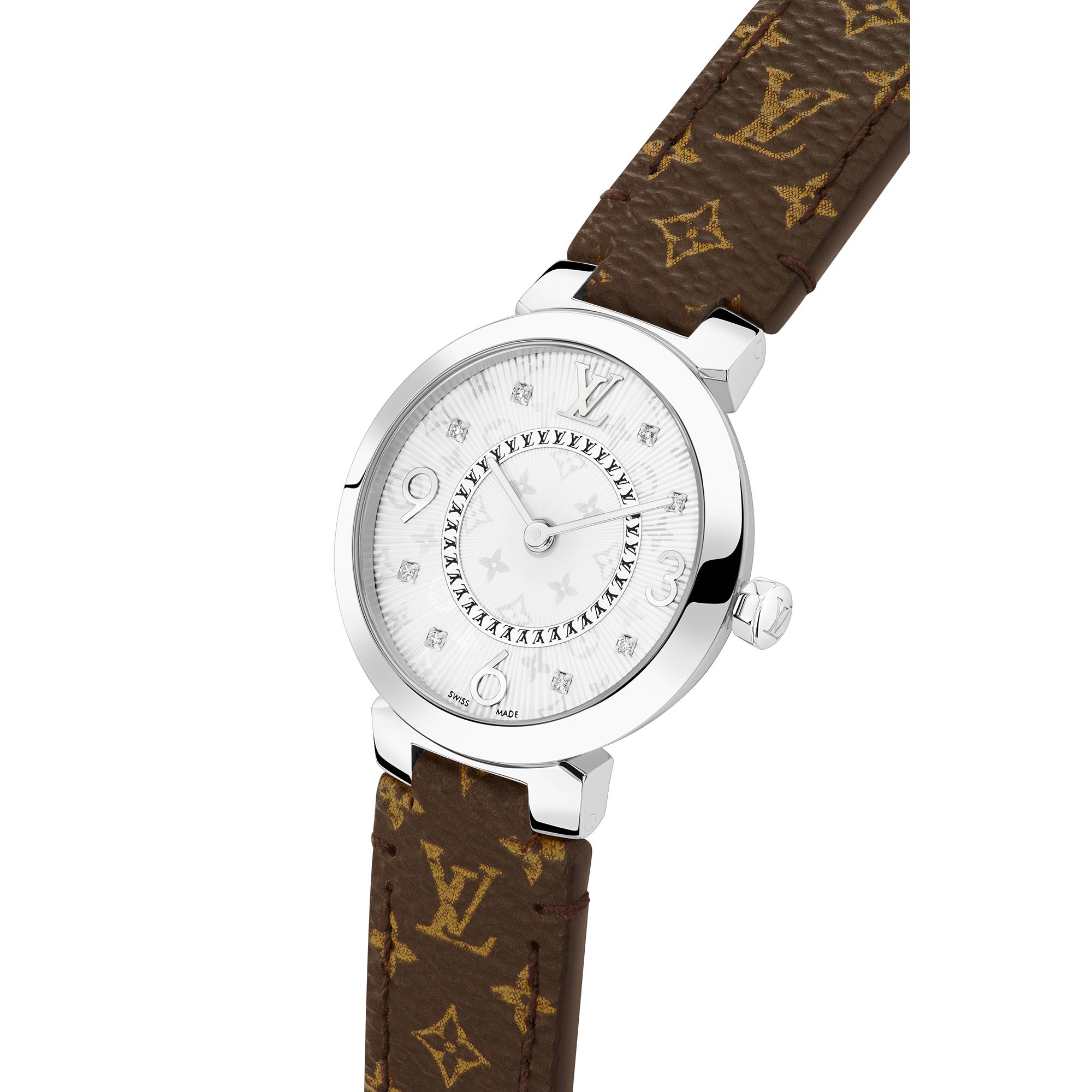 Tambour Slim Monogram - 石英機芯、28毫米及精鋼  in 腕錶系列
