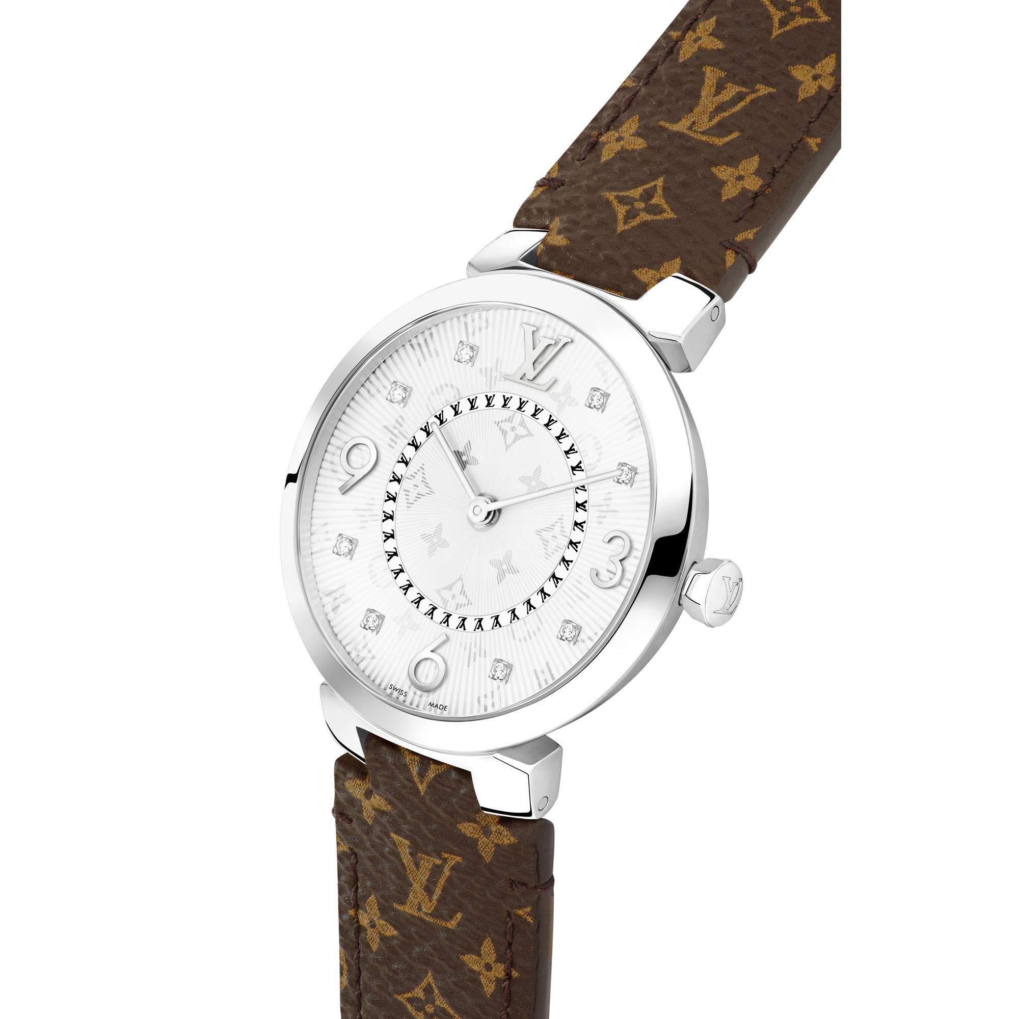 Tambour Slim Monogram - 石英機芯、33毫米及精鋼  in 腕錶系列