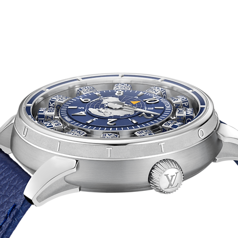 Tambour Spin Time Air Antipode,自動機芯,42.5毫米,白K金 in 腕錶系列's 腕錶總覽 } collections by Louis Vuitton (產品縮放)