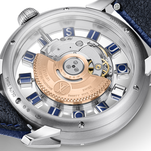 Tambour Spin Time Air,自動機芯,42.5毫米,白K金 in 腕錶系列's 腕錶總覽 } collections by Louis Vuitton (產品縮放)