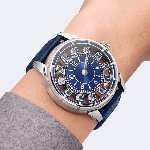 Tambour Spin Time Air,自動機芯,42.5毫米,白K金 in 腕錶系列's 腕錶總覽 } collections by Louis Vuitton (產品縮放)