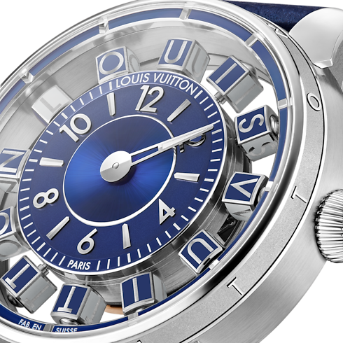 Tambour Spin Time Air,自動機芯,42.5毫米,白K金 in 腕錶系列's 腕錶總覽 } collections by Louis Vuitton (產品縮放)