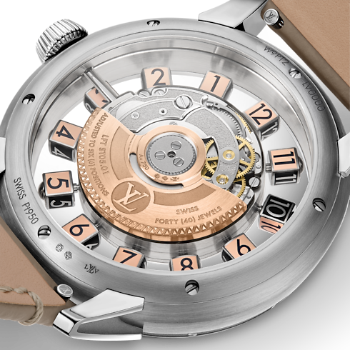 Tambour Spin Time Air Flying Tourbillon,自動機芯,42.5毫米,鉑金 in 腕錶系列's 腕錶總覽 } collections by Louis Vuitton (產品縮放)