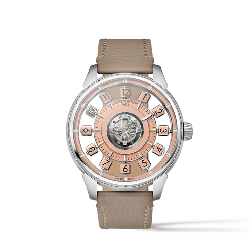 Tambour Spin Time Air Flying Tourbillon,自動機芯,42.5毫米,鉑金 in 腕錶系列's 腕錶總覽 } collections by Louis Vuitton (產品縮放)