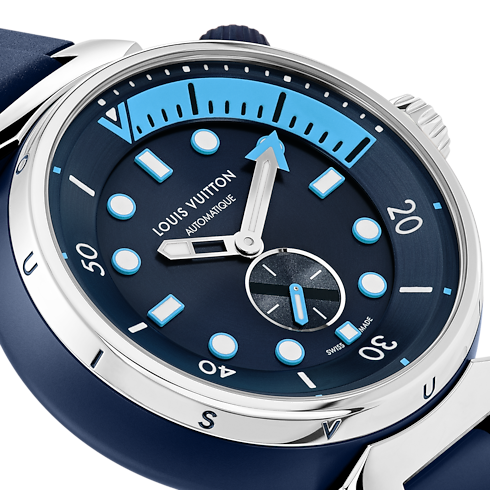 Tambour Street Diver - 自動機芯、44毫米及精鋼 in 腕錶系列's 腕錶總覽 } collections by Louis Vuitton (產品縮放)