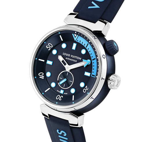 Tambour Street Diver - 自動機芯、44毫米及精鋼 in 腕錶系列's 腕錶總覽 } collections by Louis Vuitton (產品縮放)