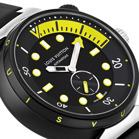 Tambour Street Diver - 自動機芯、44毫米及精鋼 in 腕錶系列's 腕錶總覽 } collections by Louis Vuitton (產品縮放)
